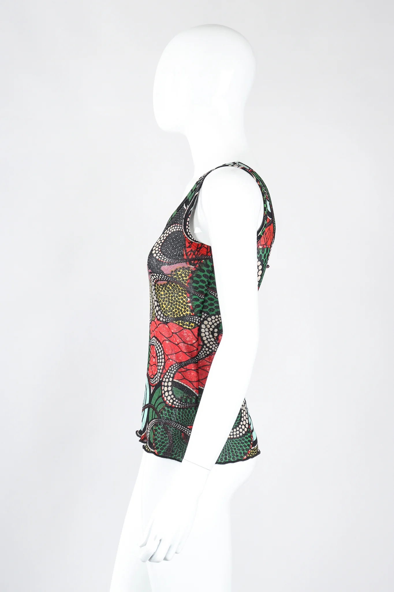 Soleil Wax Print Mesh Tank - Image 6