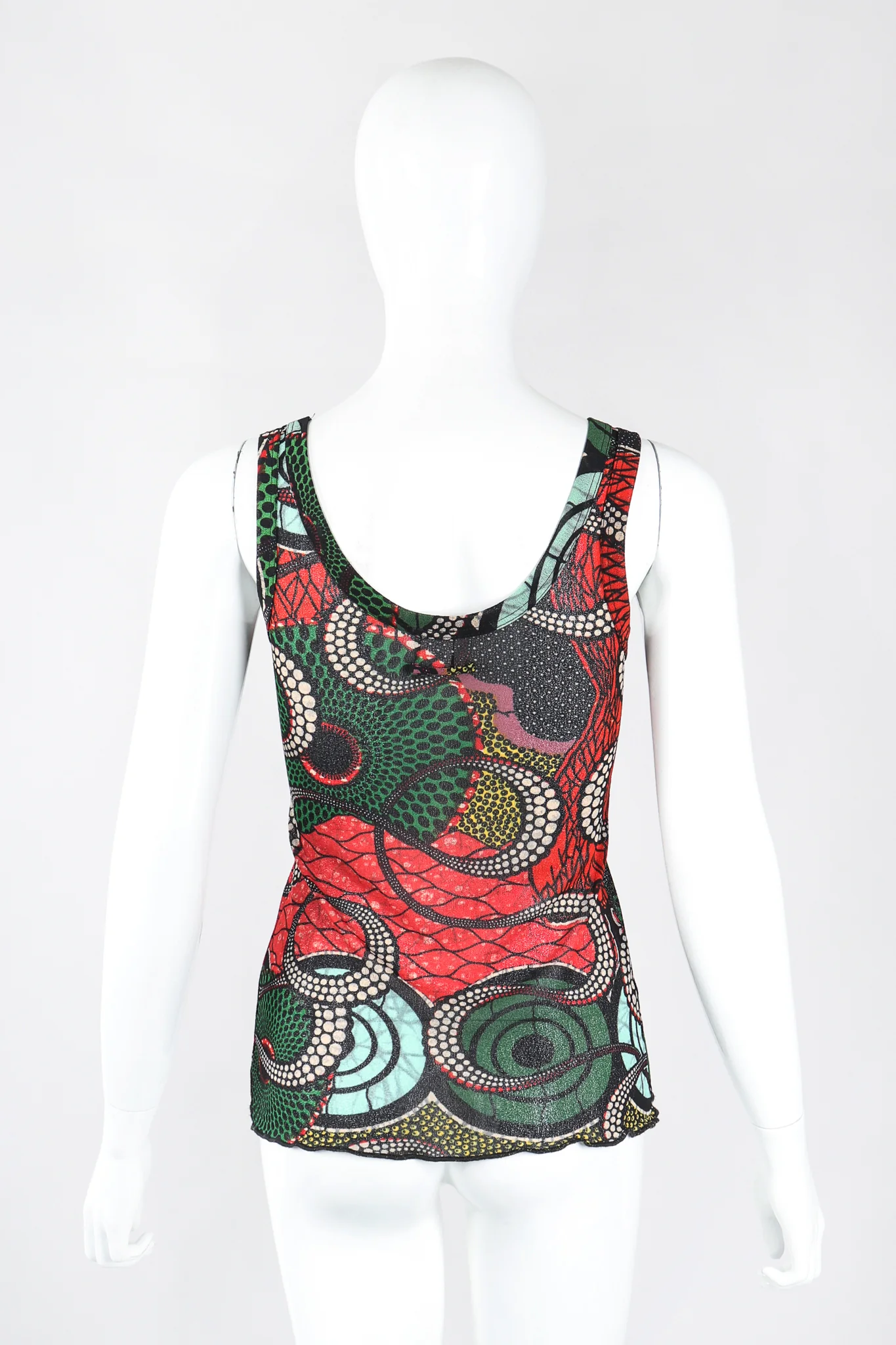 Soleil Wax Print Mesh Tank - Image 8