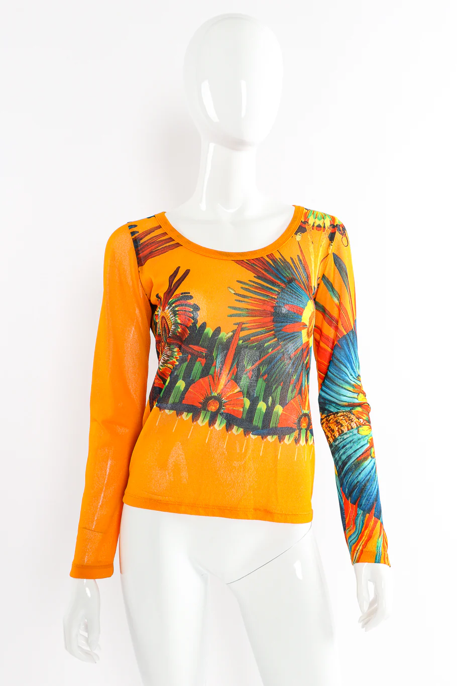 Mesh Feather Top