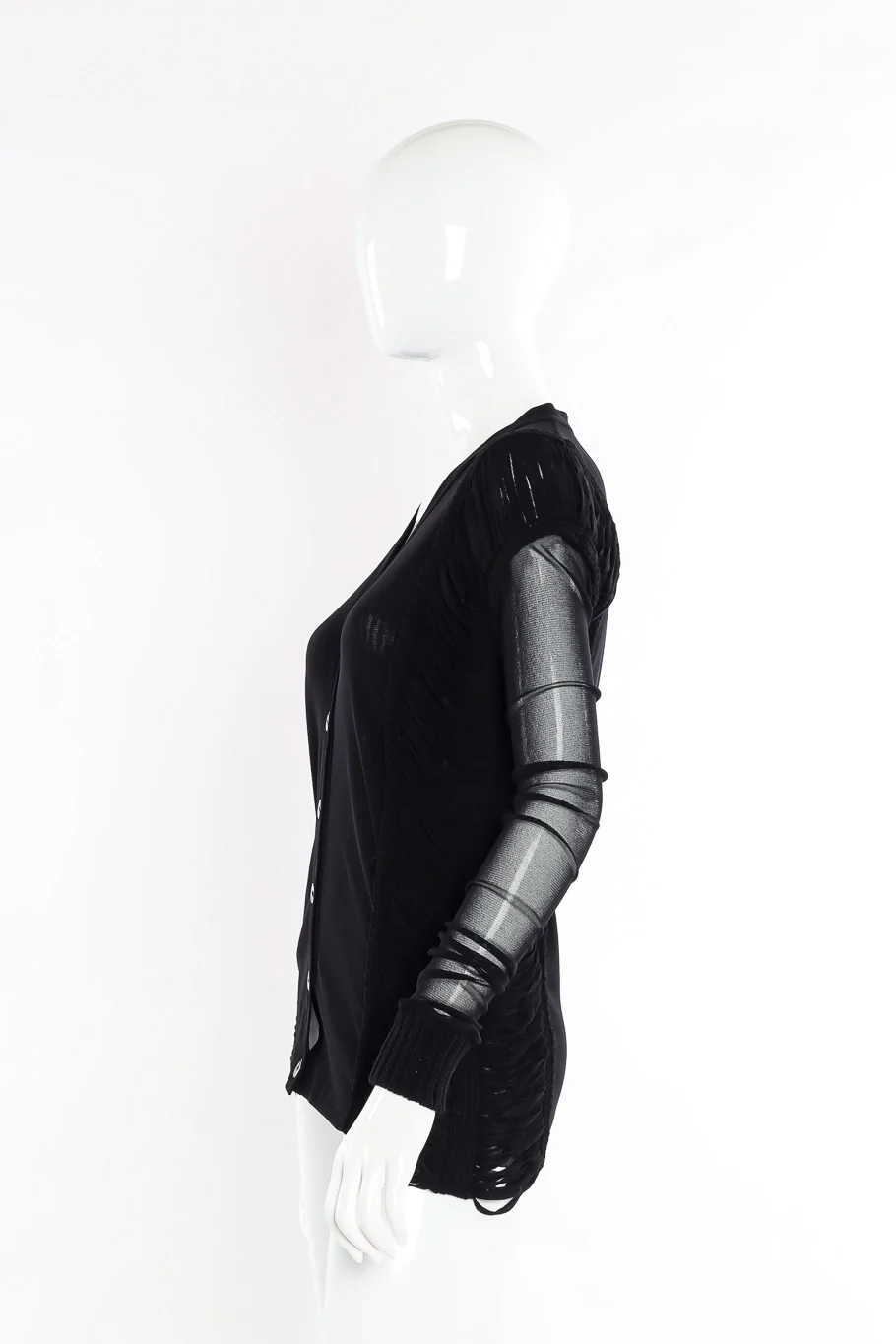 Soliel Micromesh Ruched Cardigan - Image 2