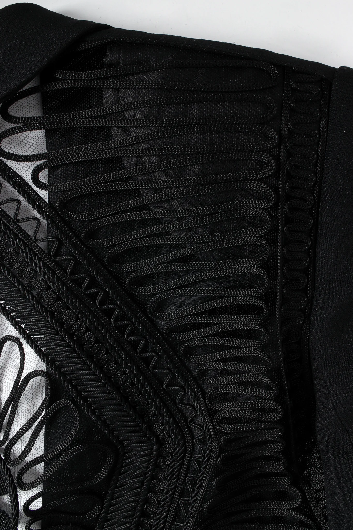Soutache Braid Geo Mesh Blazer - Image 7