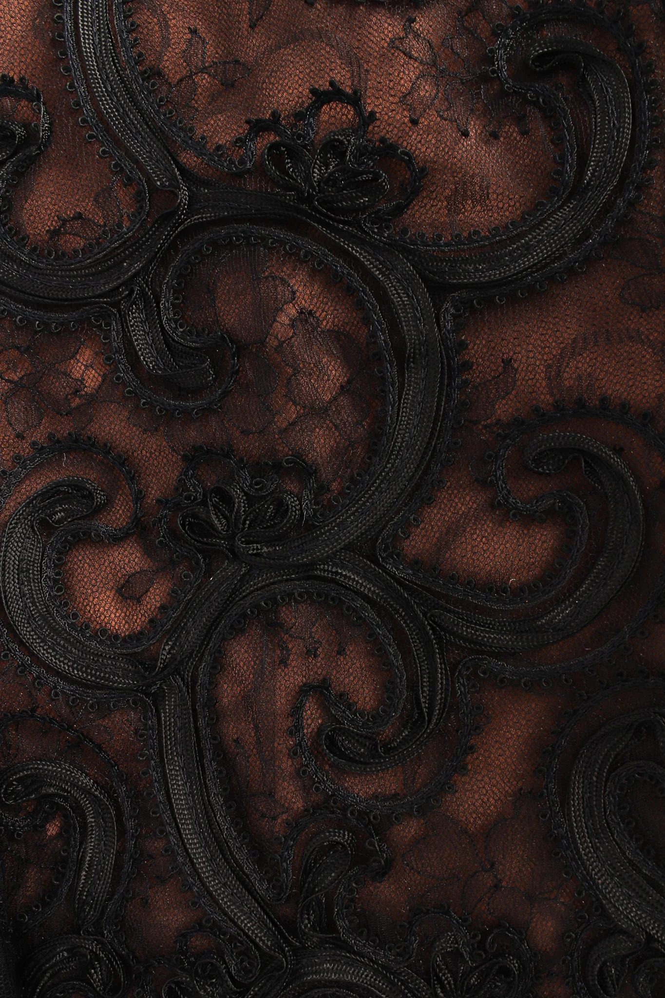 Soutache Chantilly Lace Ruffle Dress - Image 10