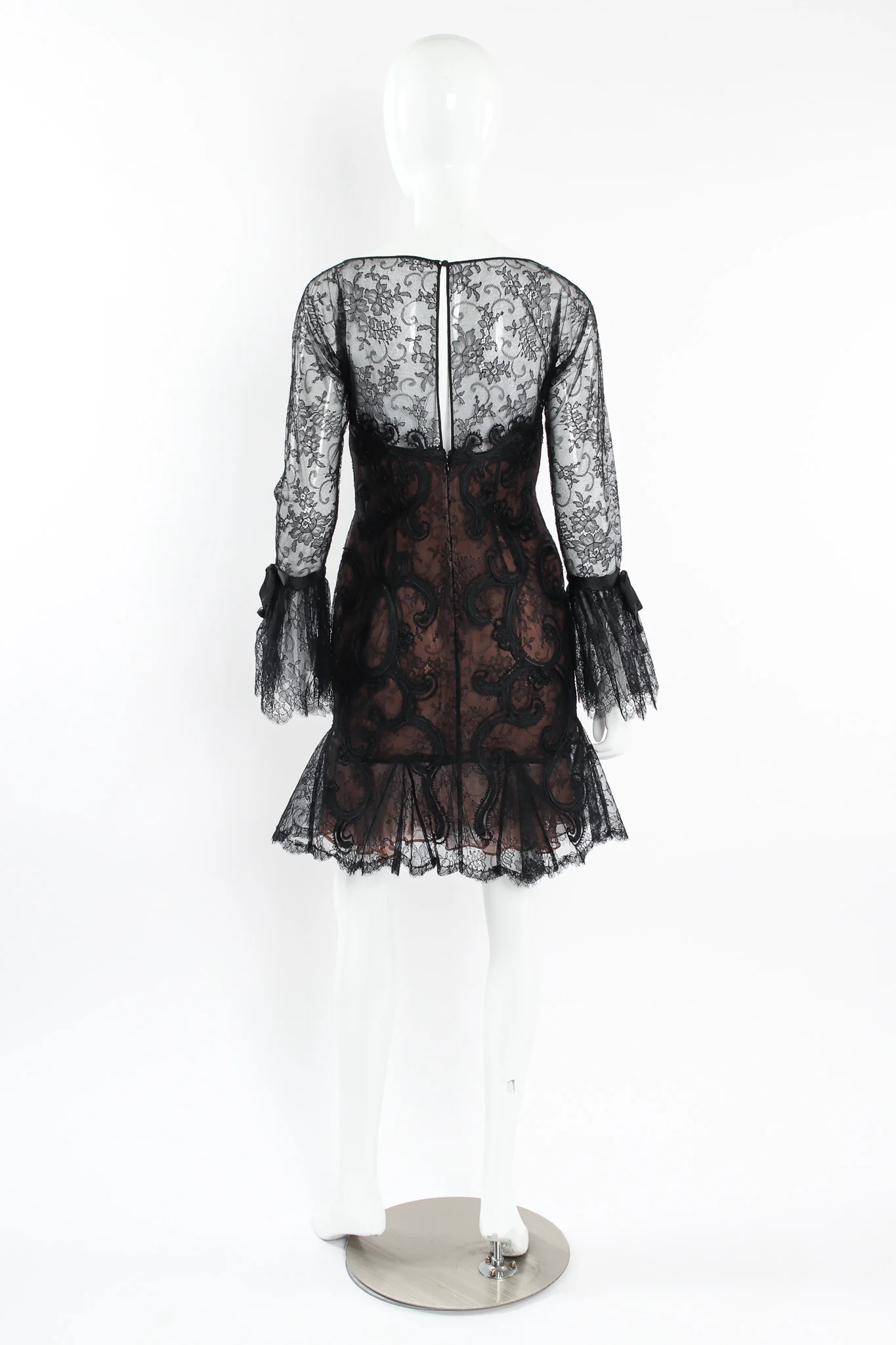 Soutache Chantilly Lace Ruffle Dress - Image 2