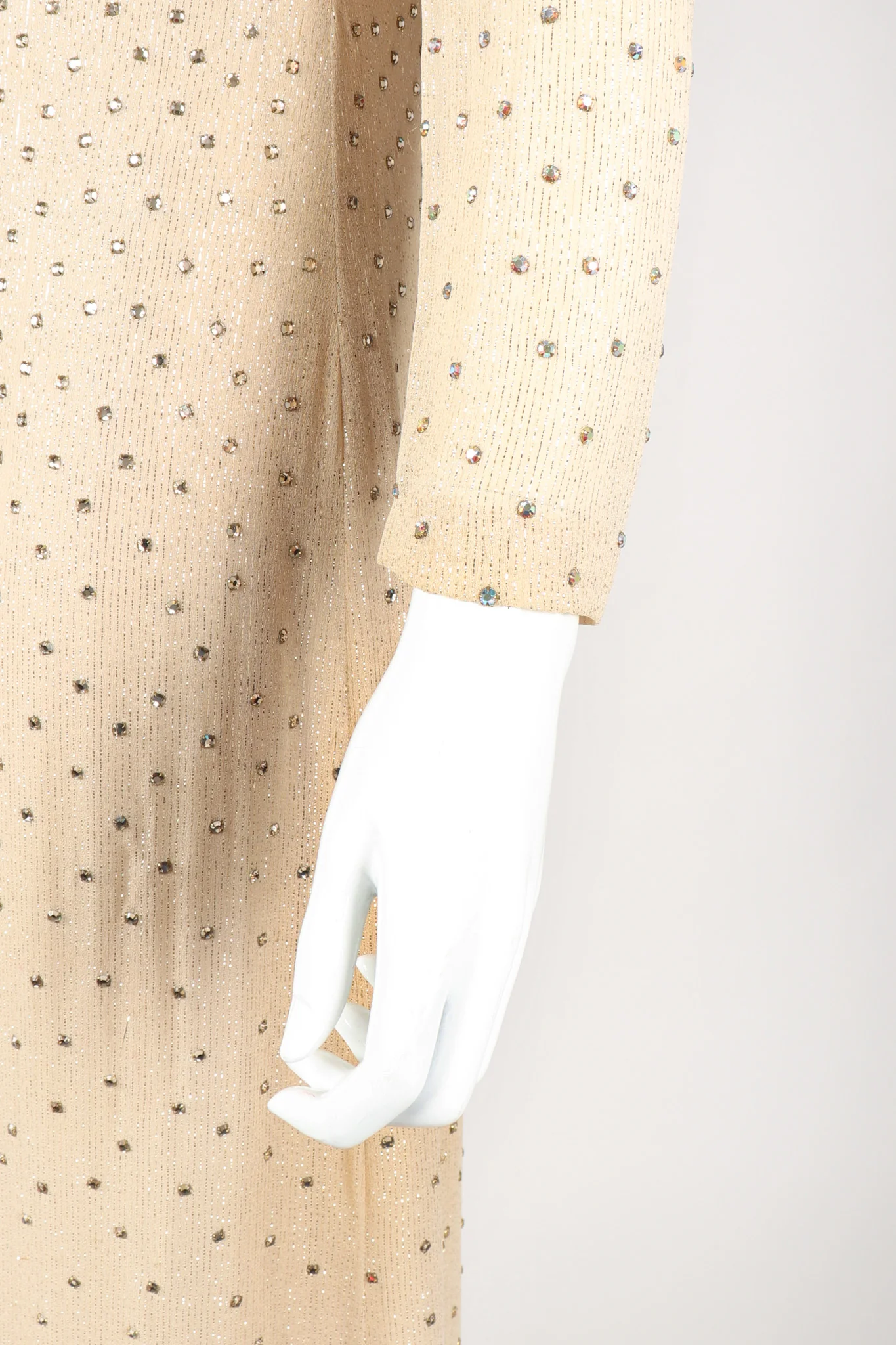 Sparkling Crystal Champagne Dress - Image 10