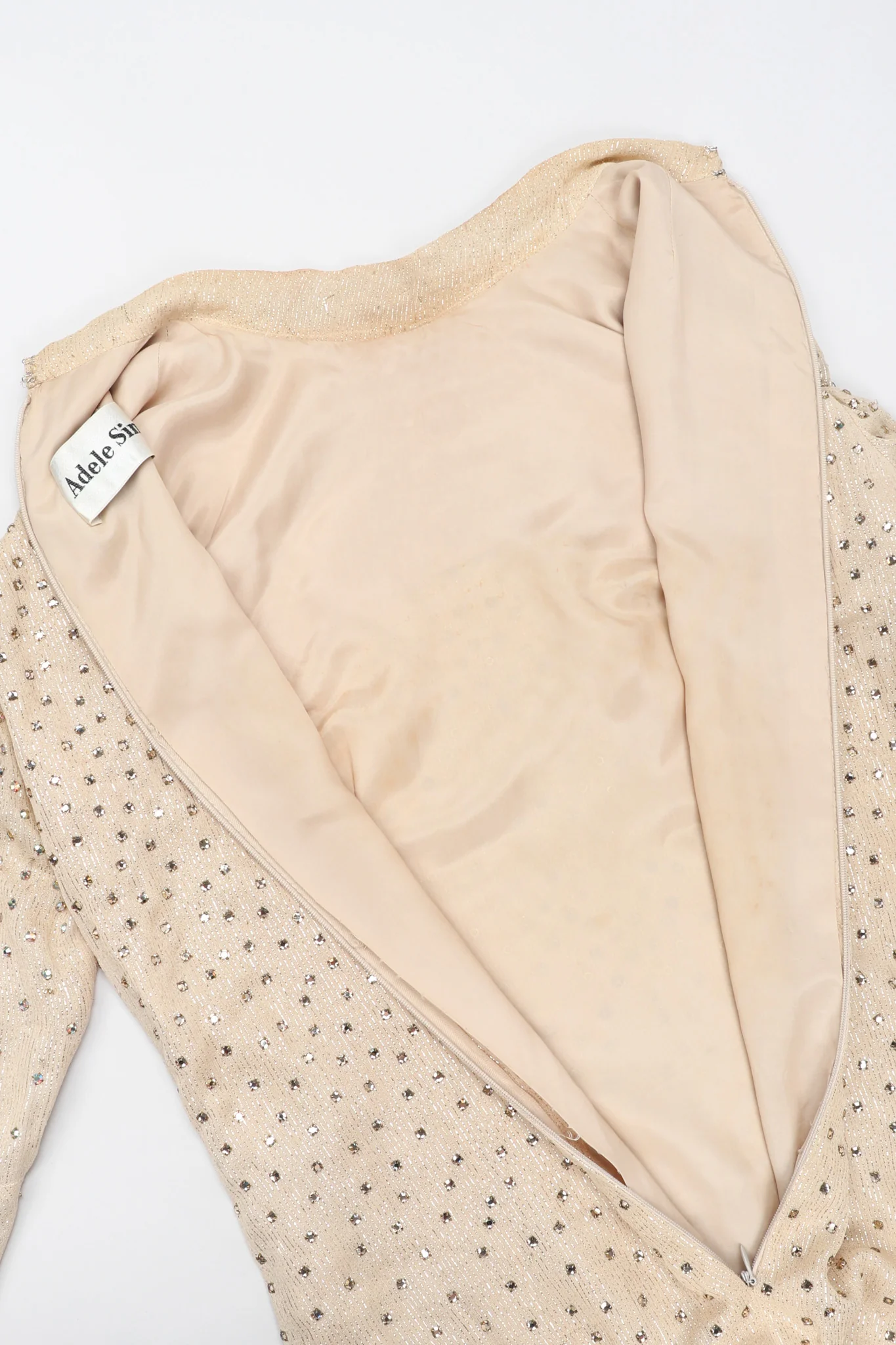 Sparkling Crystal Champagne Dress - Image 15