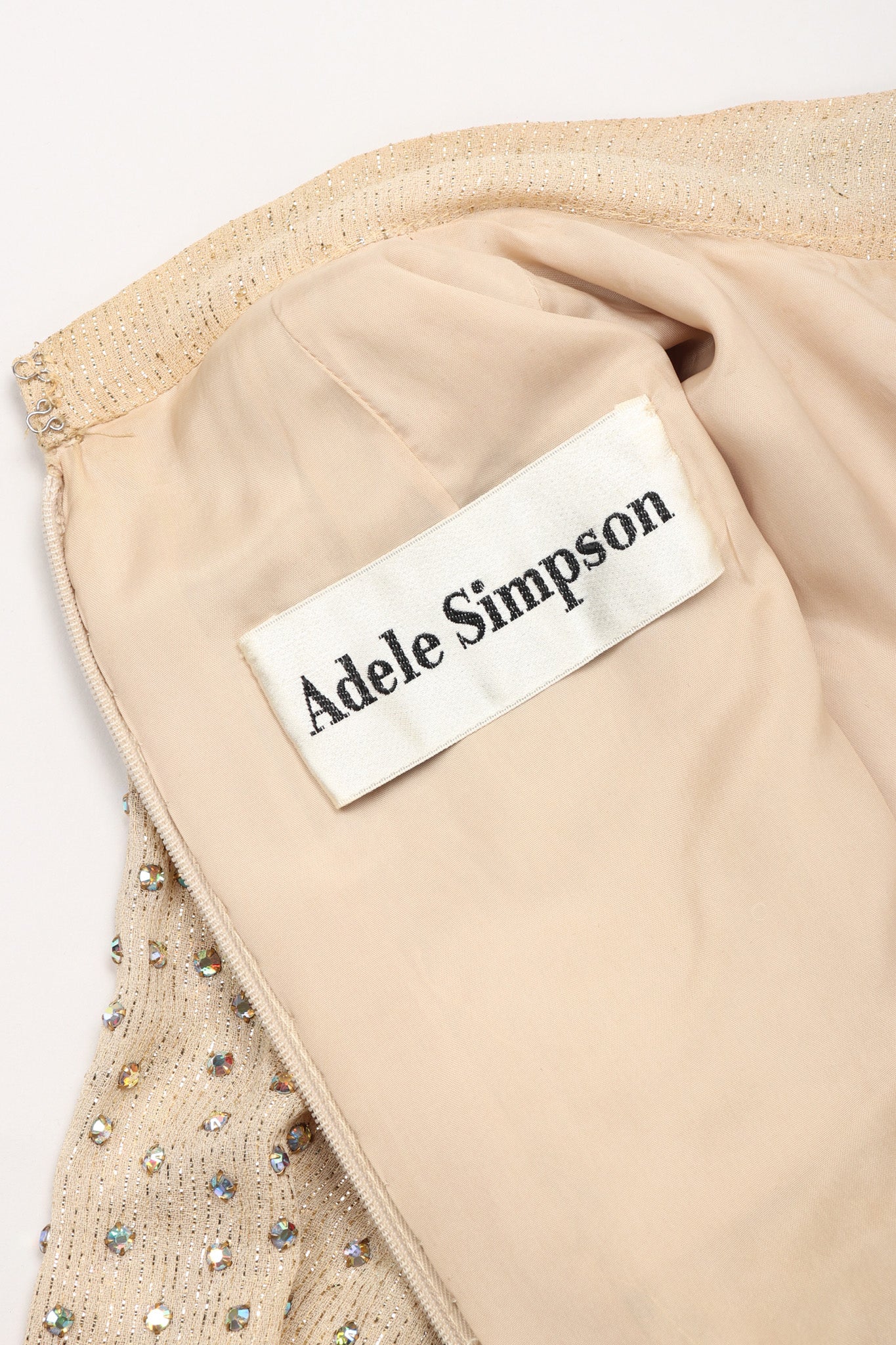 Sparkling Crystal Champagne Dress - Image 16