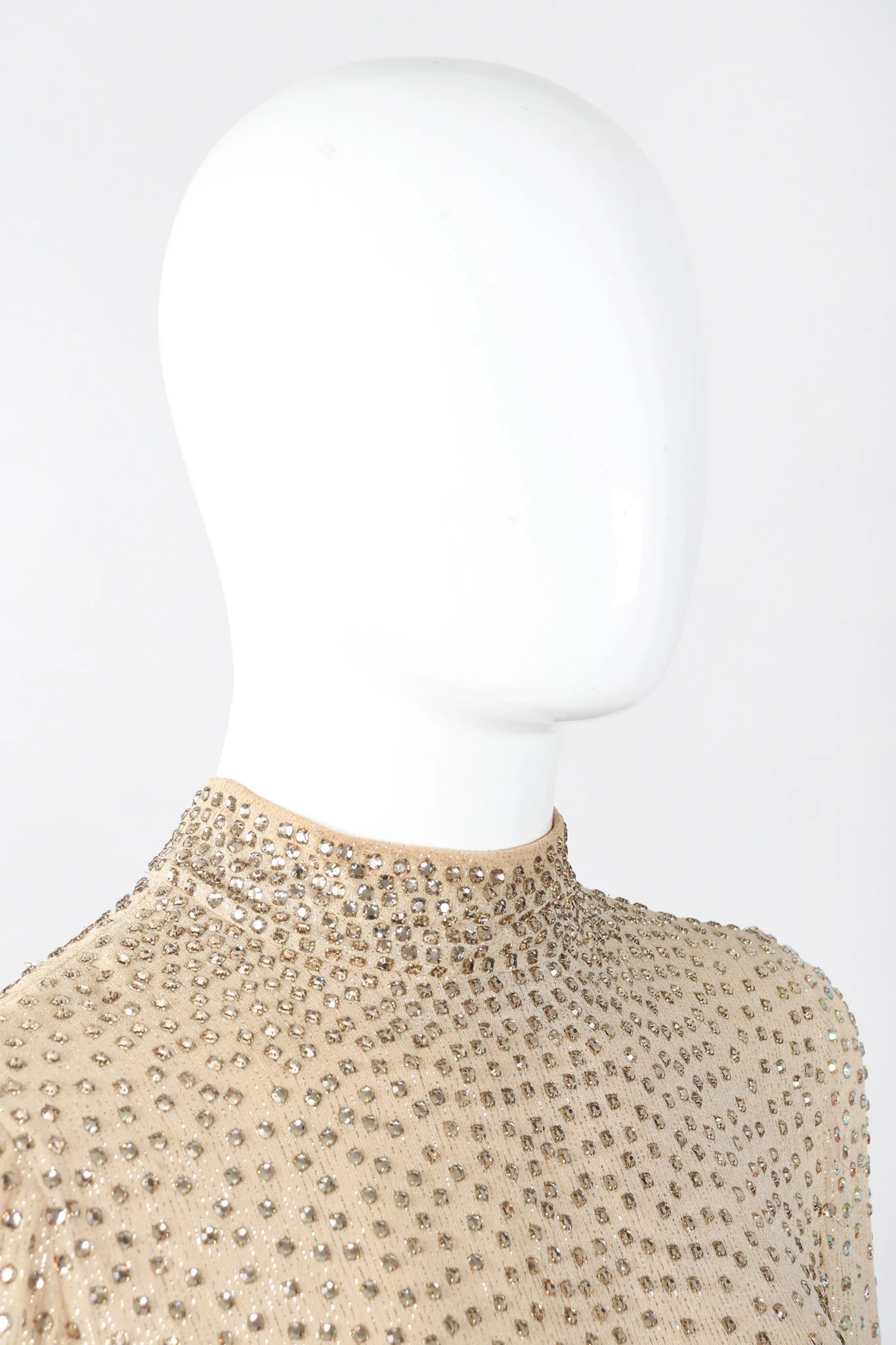 Sparkling Crystal Champagne Dress - Image 7