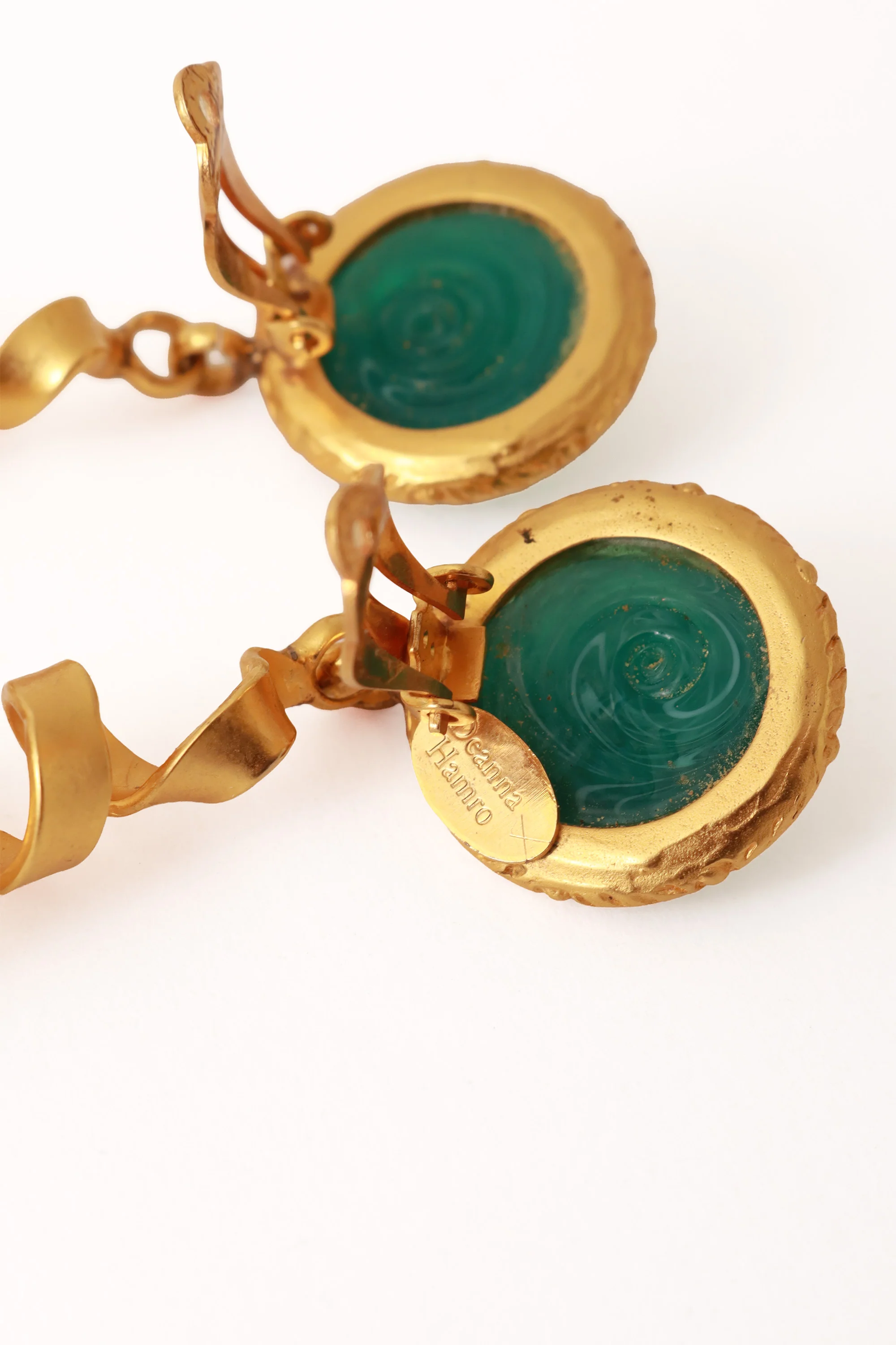 Spiral Glass Drop Earrings - Image 5