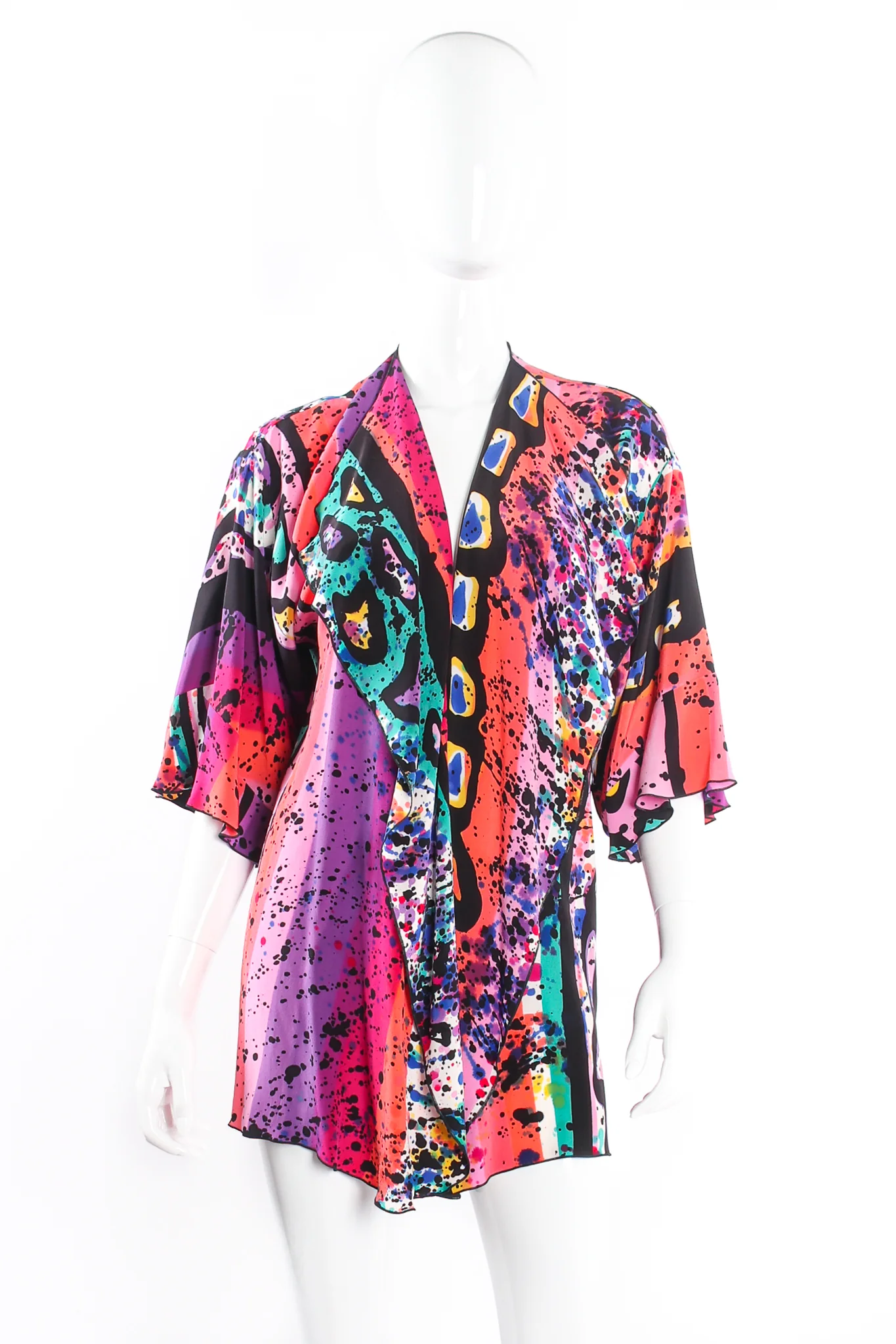 Splatter Painted Silk Jacket - Image 3