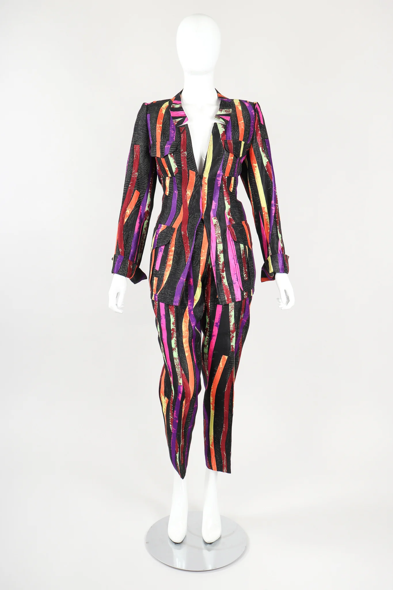 Splatter Stripe Jacket & Pant Suit - Image 2