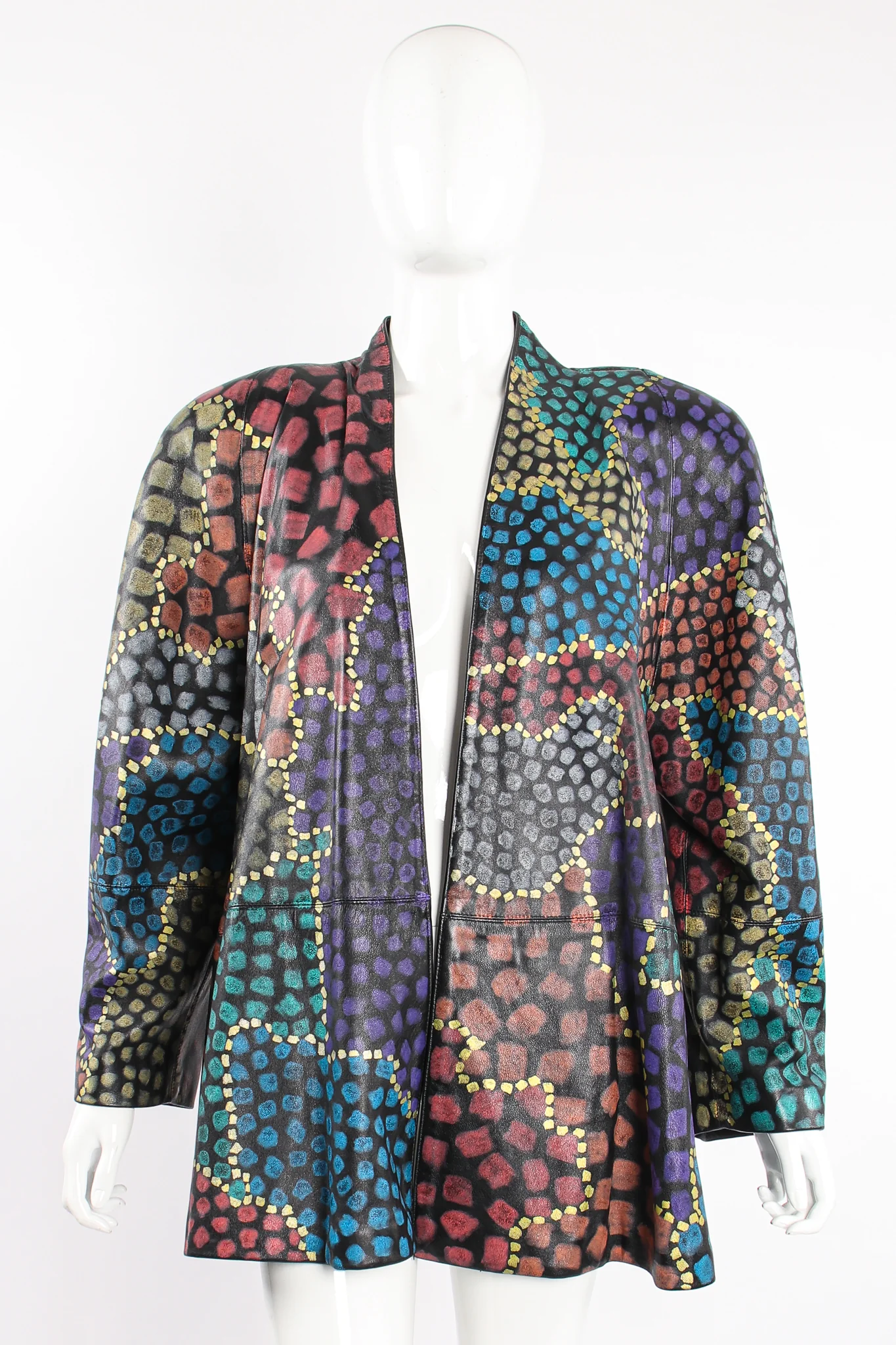 Spotted Leather Swing Jacket - Image 5