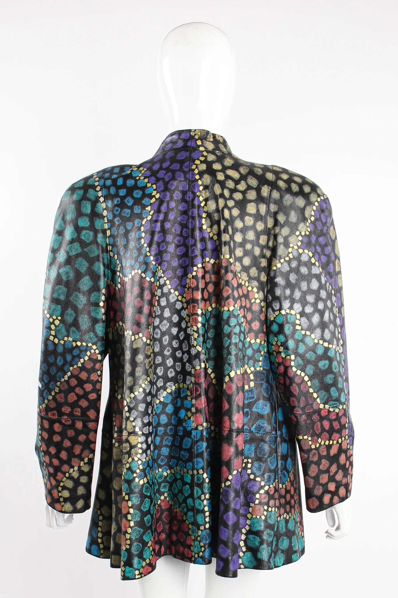 Spotted Leather Swing Jacket - Image 7