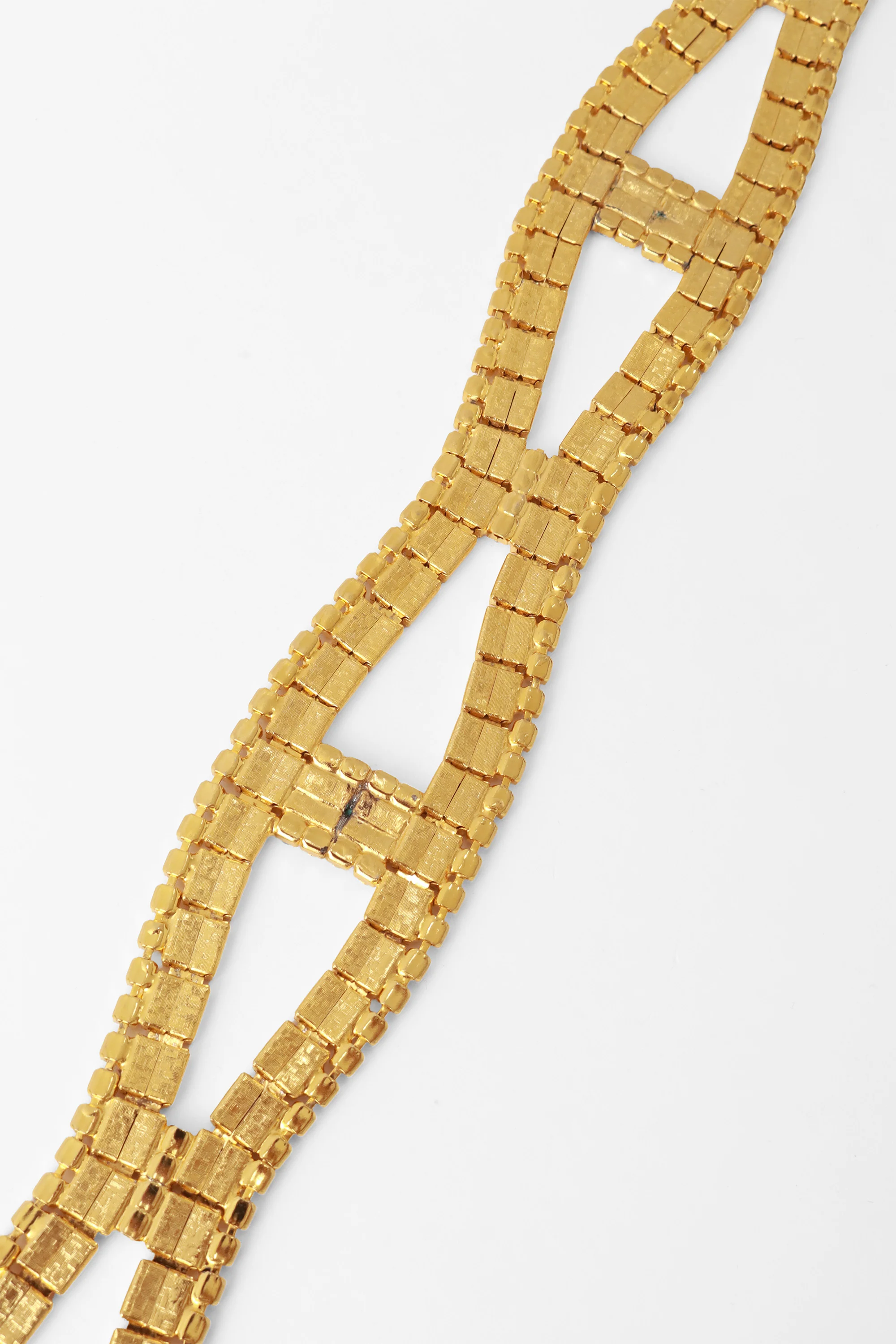 Square Link Rhinestone Wave Belt - Image 4