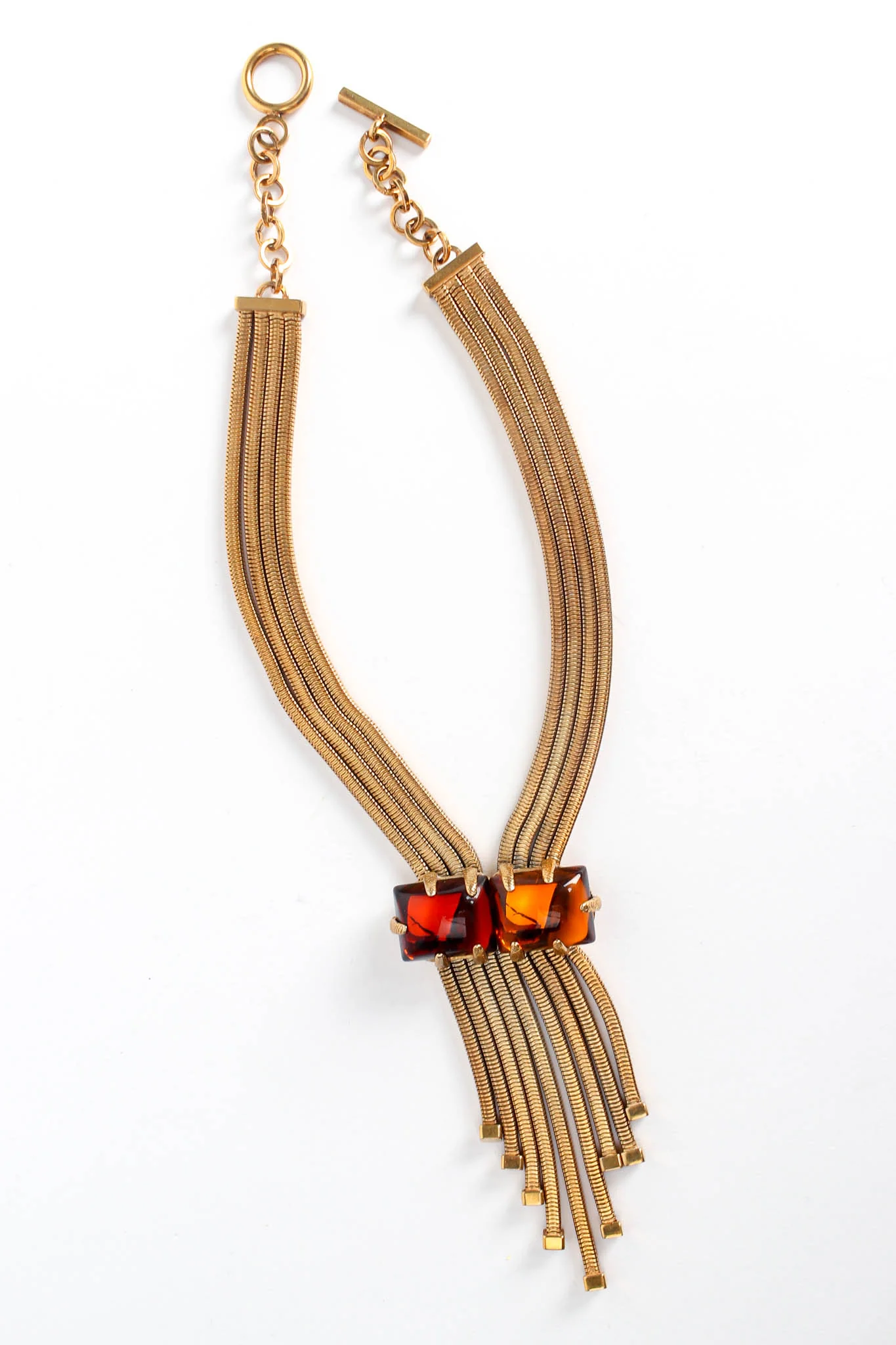 Square Snake Chain Pendant Necklace