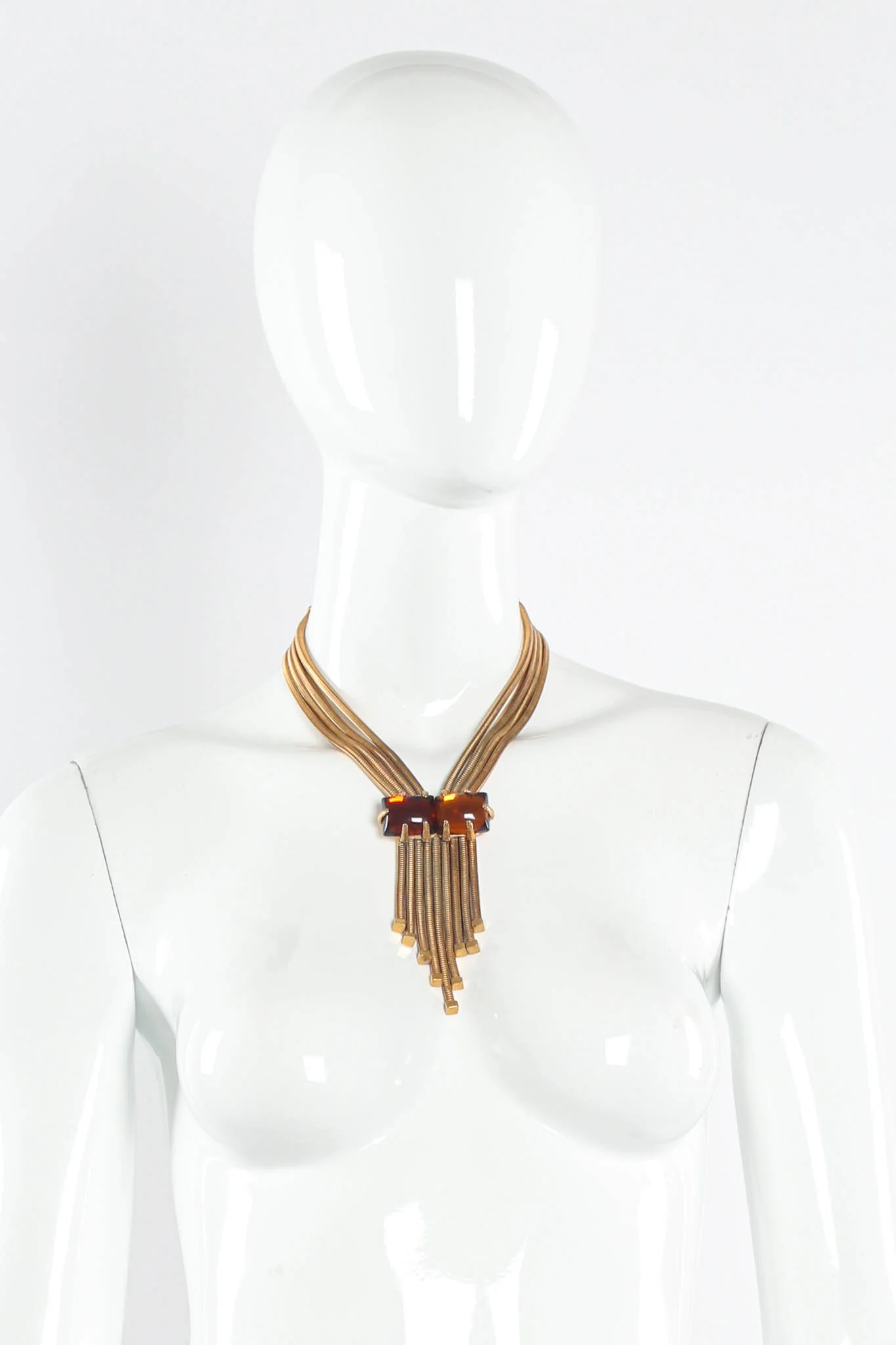 Square Snake Chain Pendant Necklace - Image 2