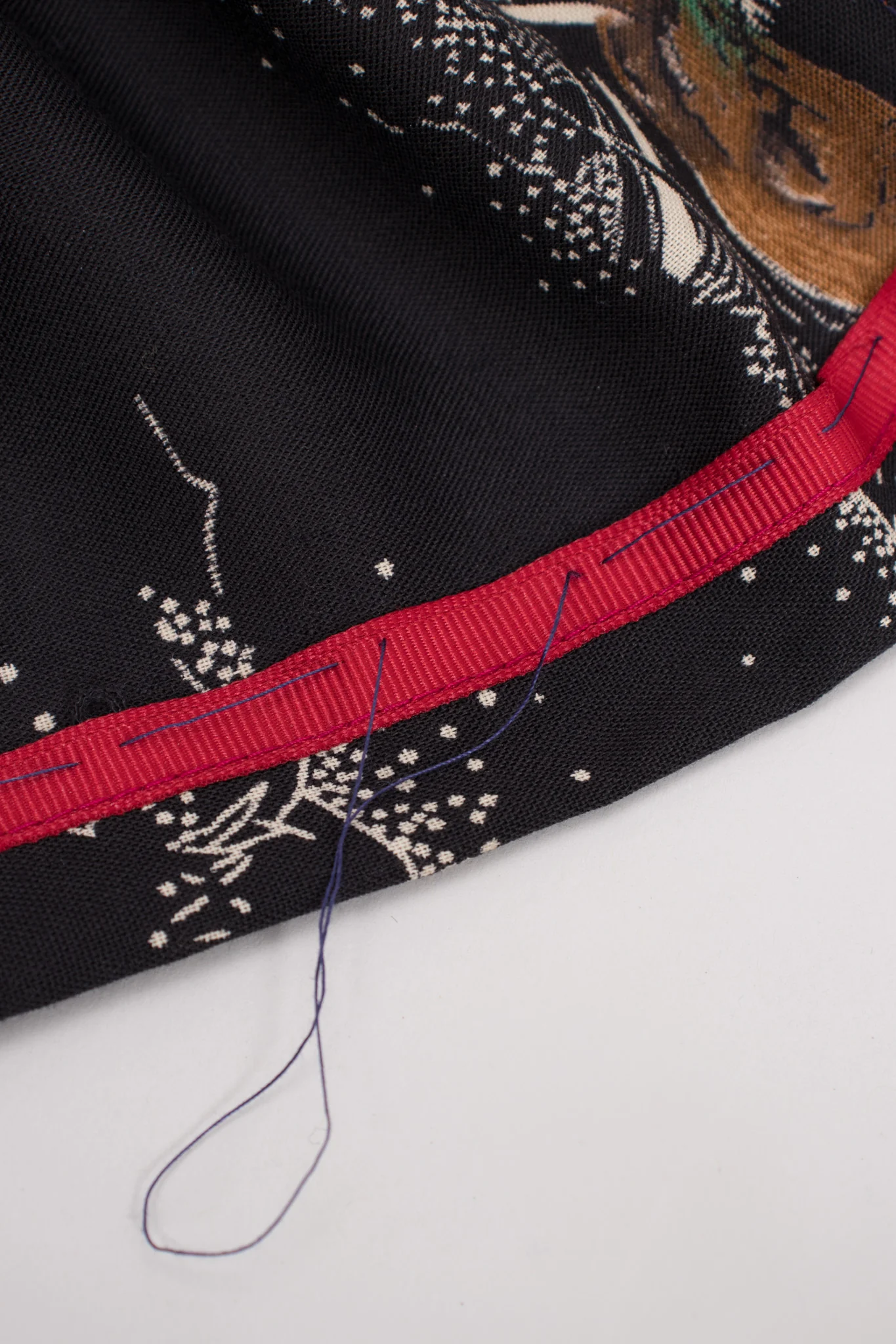 Stand Collar Patchwork Poncho - Image 13