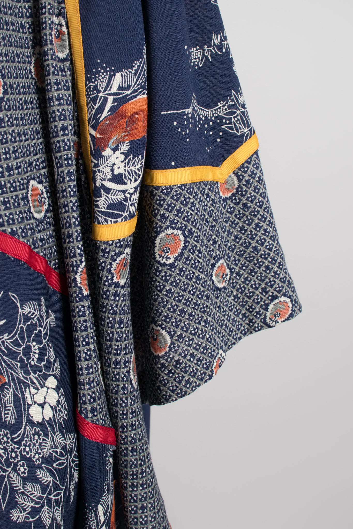 Stand Collar Patchwork Poncho - Image 8