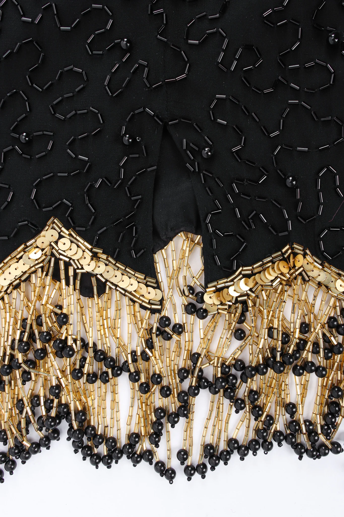 Star Beaded Fringe SIlk Dress - Image 7