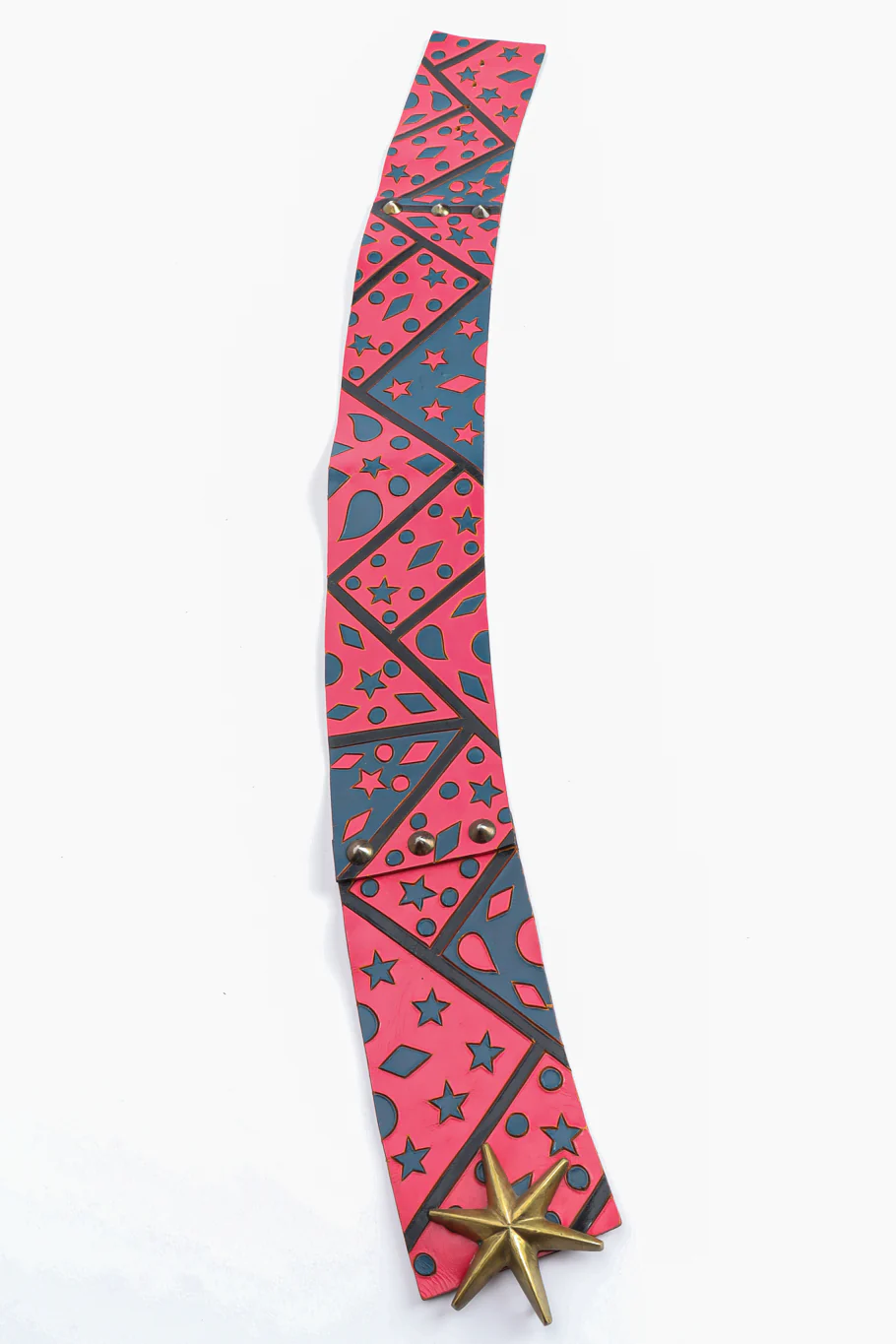 Starburst Wide Leather Waist Belt - Image 4