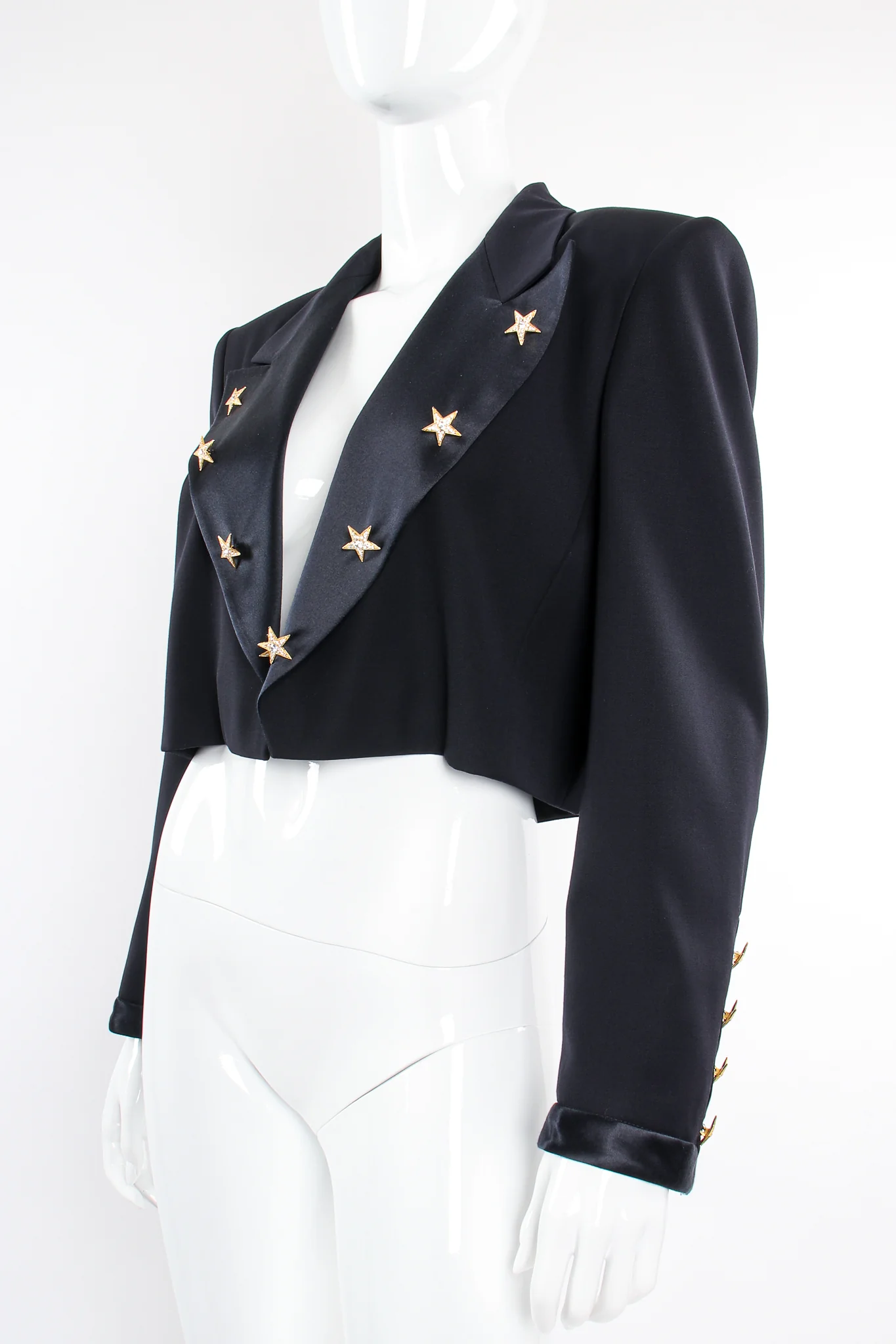 Starry Cropped Tuxedo Jacket - Image 5