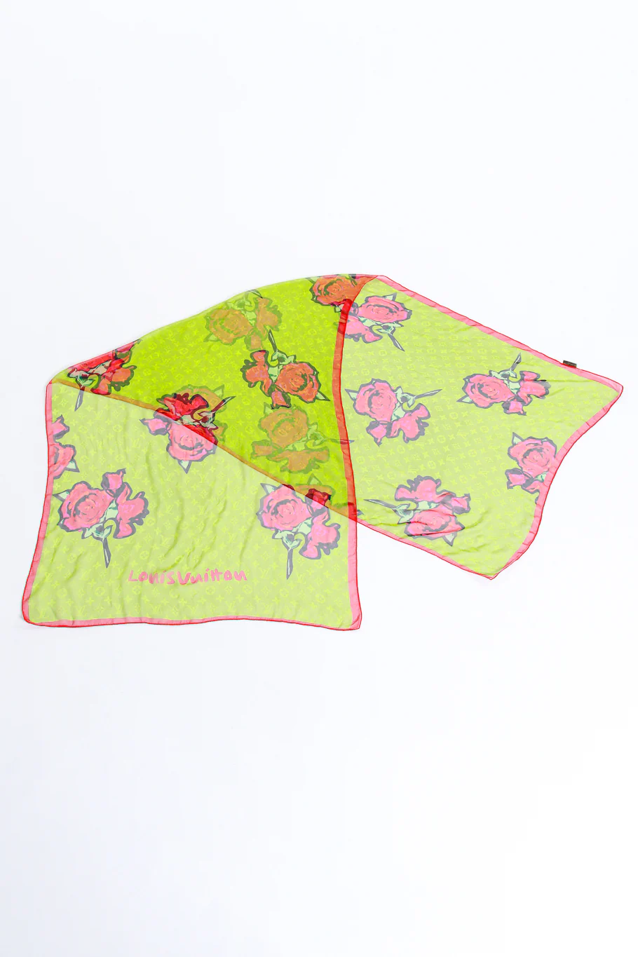 Stephen Sprouse Graffiti Rose Scarf - Image 5