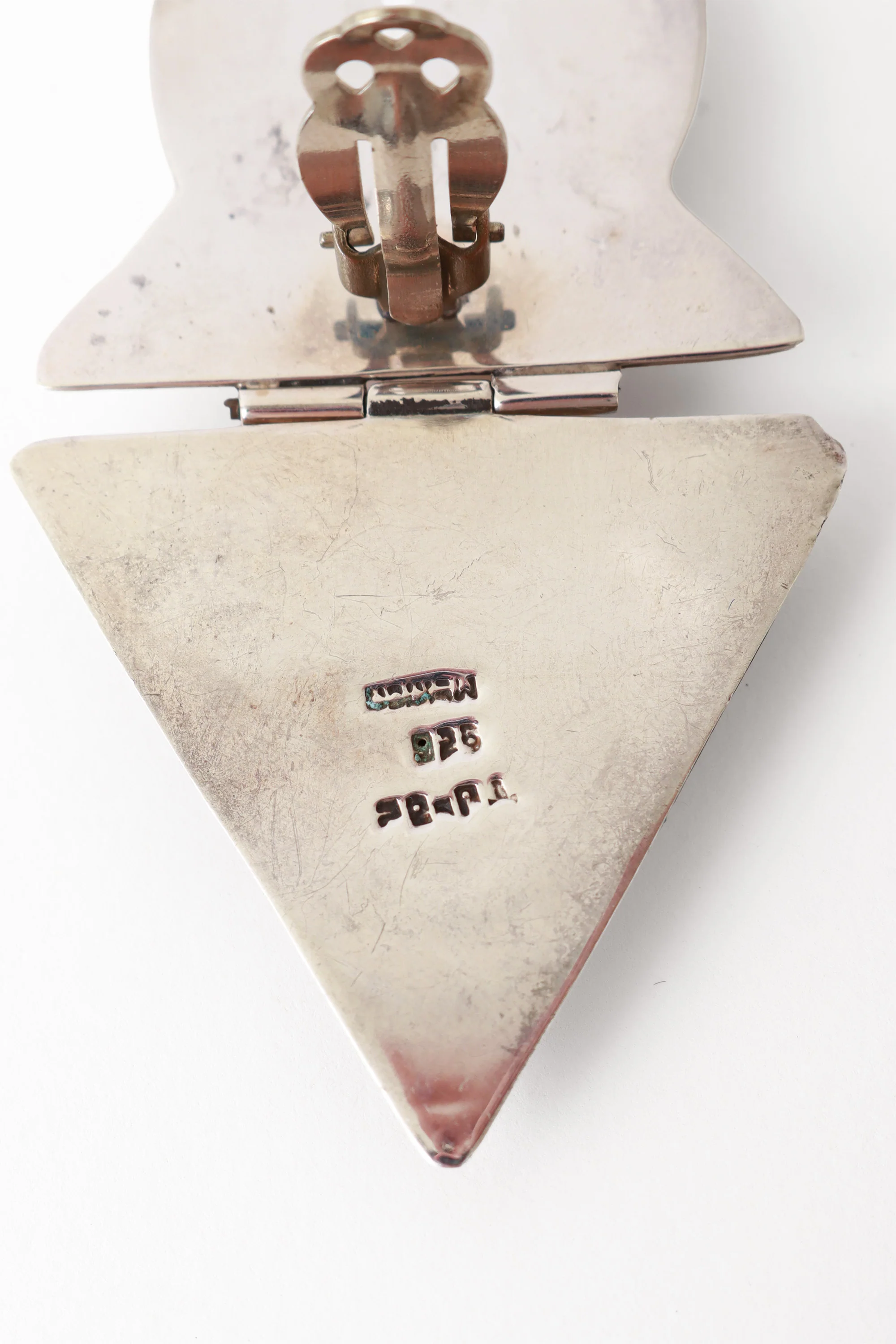 Sterling Aztec Point Drop Earrings - Image 5