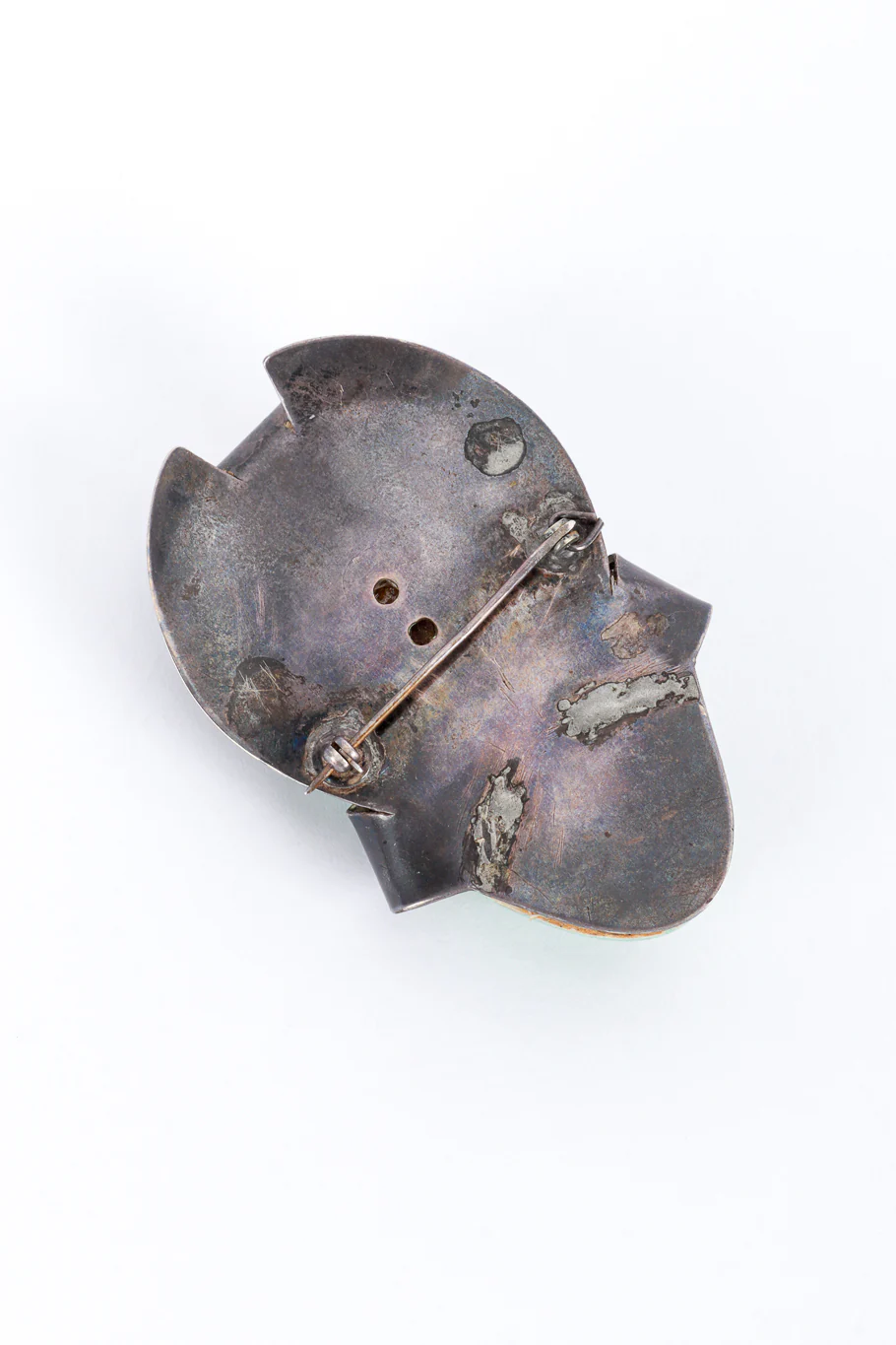 Sterling Chinoiserie Face Brooch - Image 4