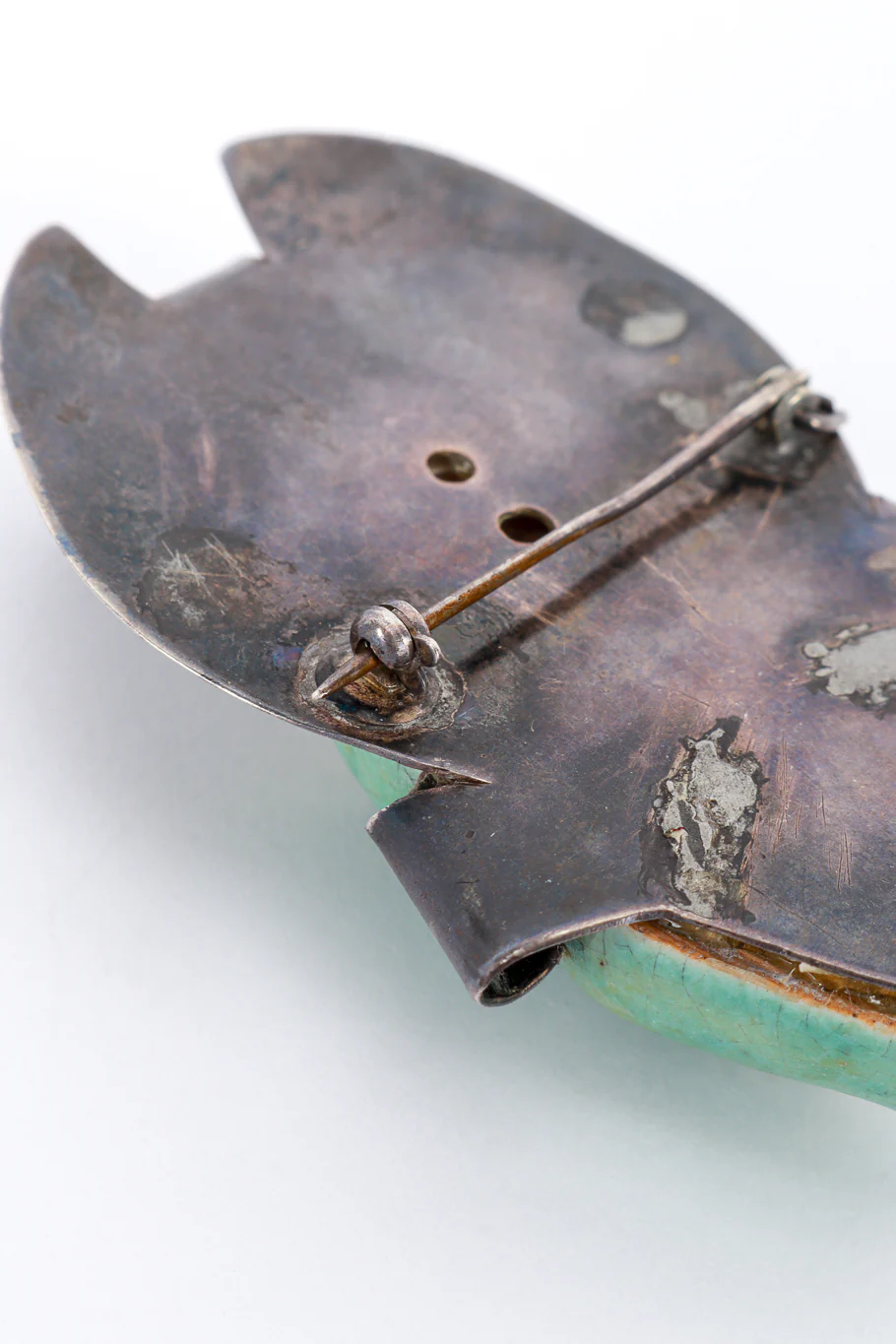 Sterling Chinoiserie Face Brooch - Image 6
