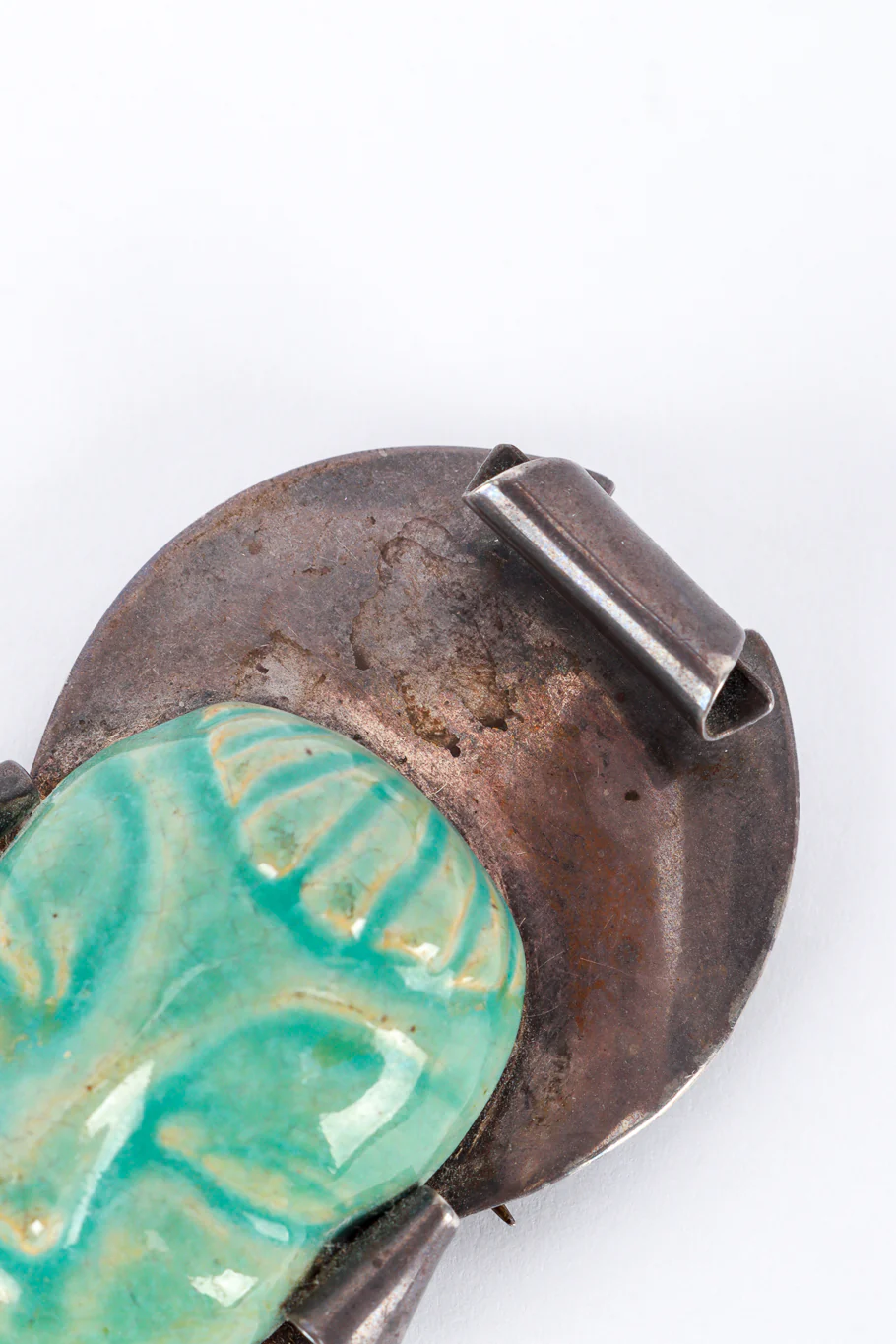 Sterling Chinoiserie Face Brooch - Image 7