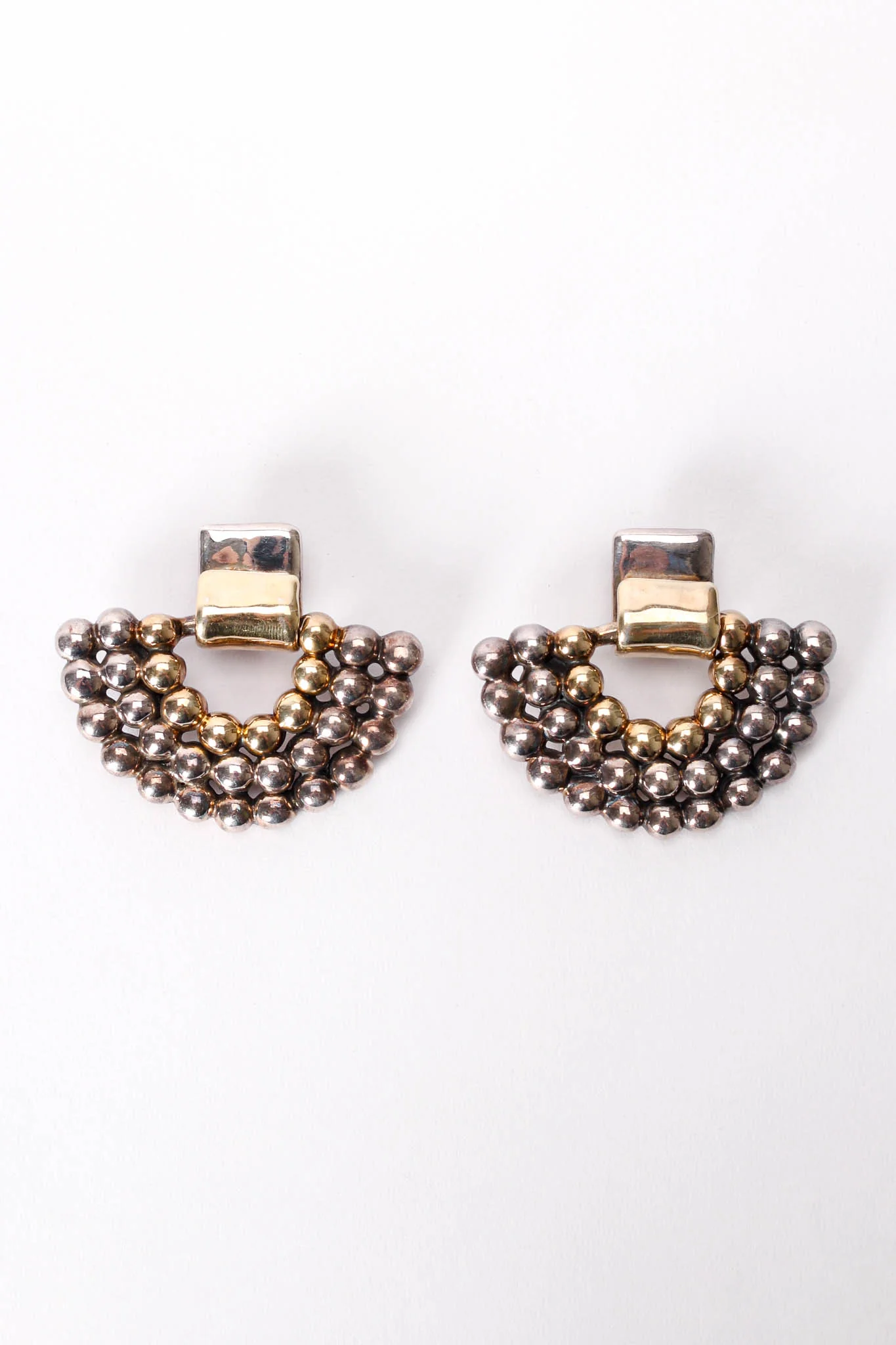Sterling Ball Fan Earrings
