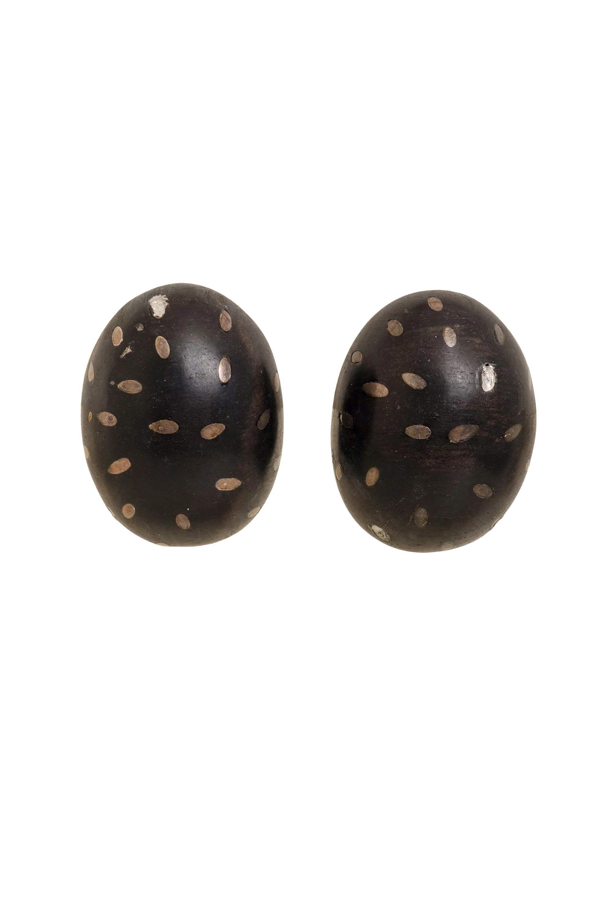 Sterling Egg Inlay Earrings
