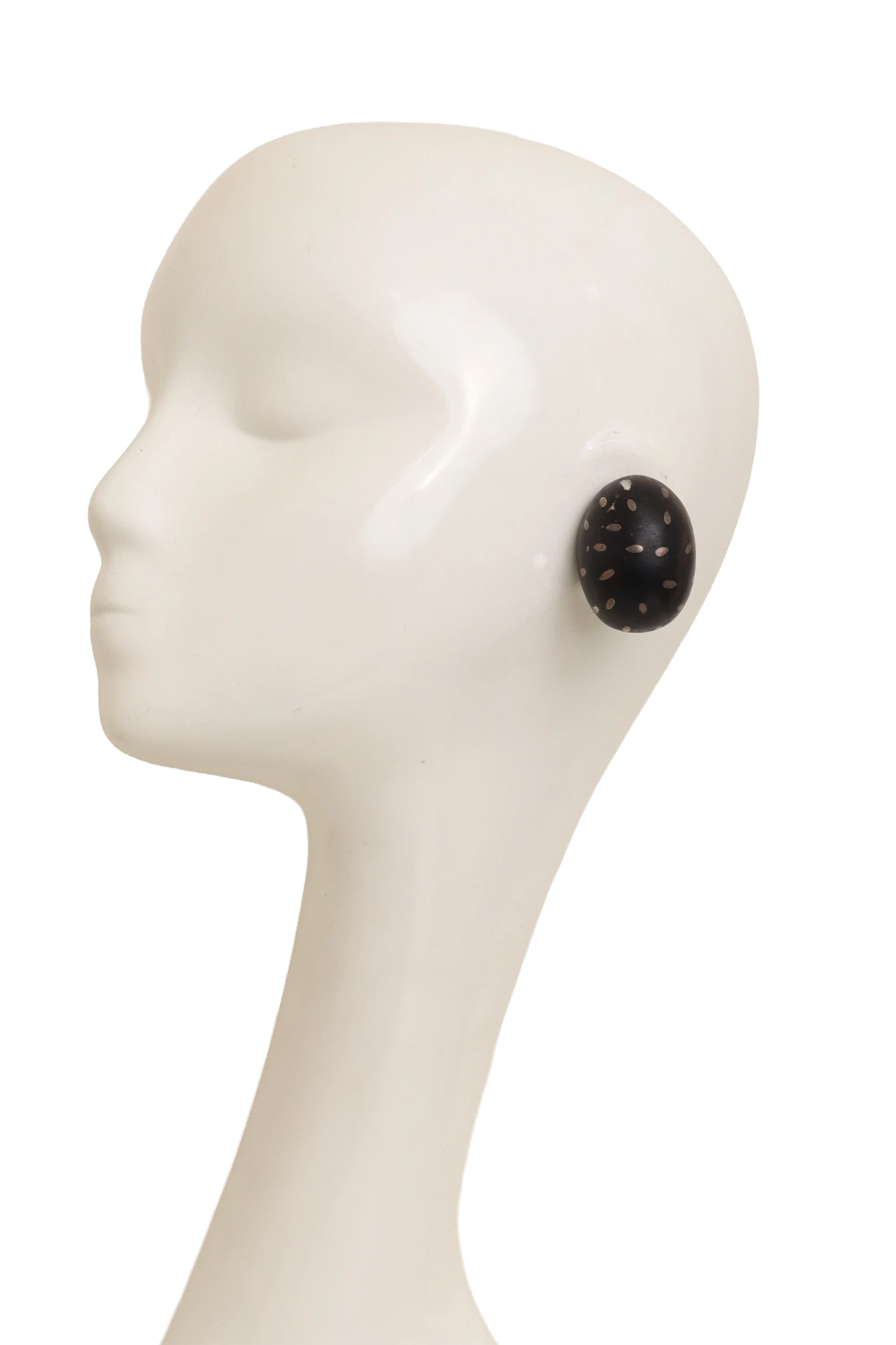 Sterling Egg Inlay Earrings - Image 2