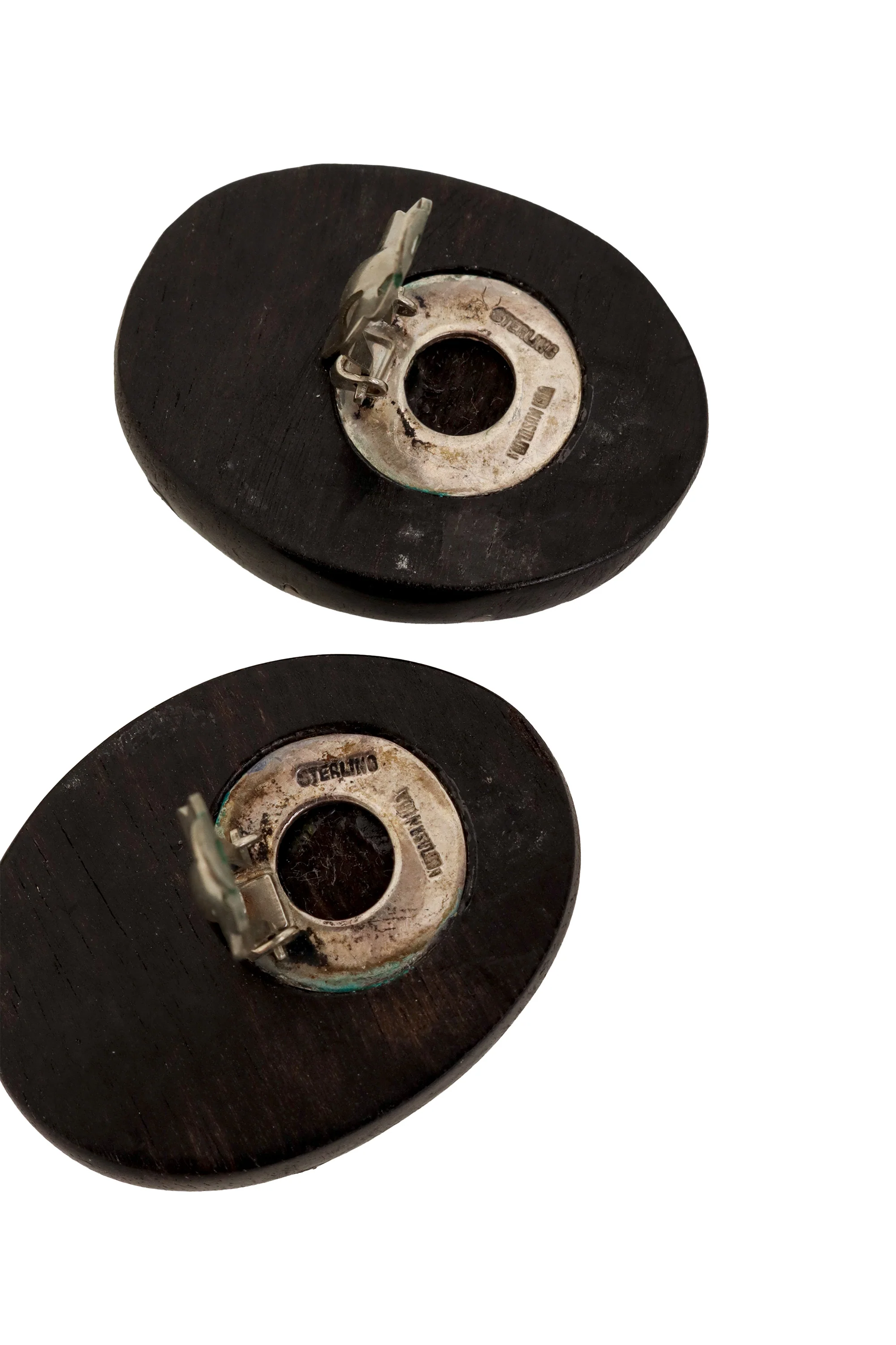 Sterling Egg Inlay Earrings - Image 5