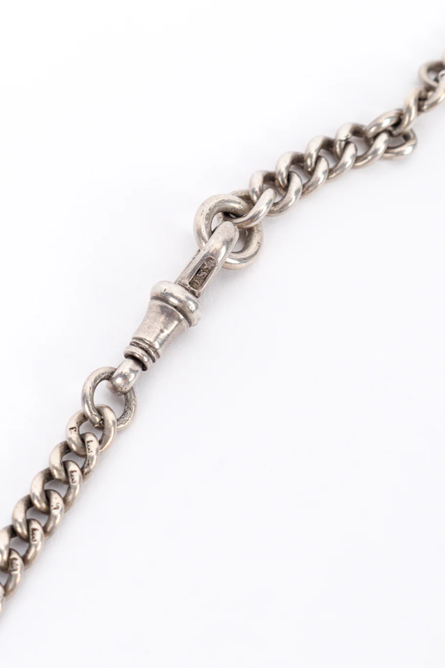 Sterling Fob Chain Crest Necklace - Image 6