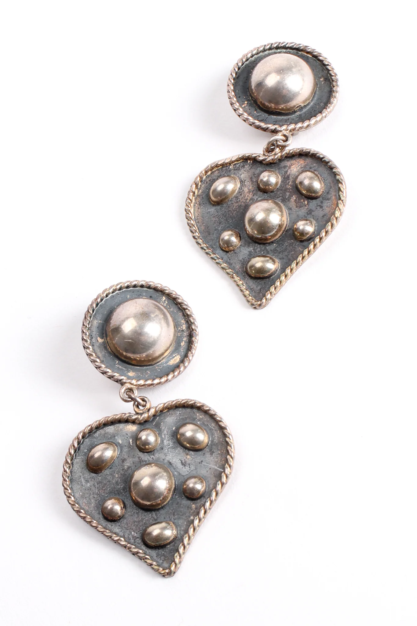 Sterling Heart Drop Earrings - Image 4