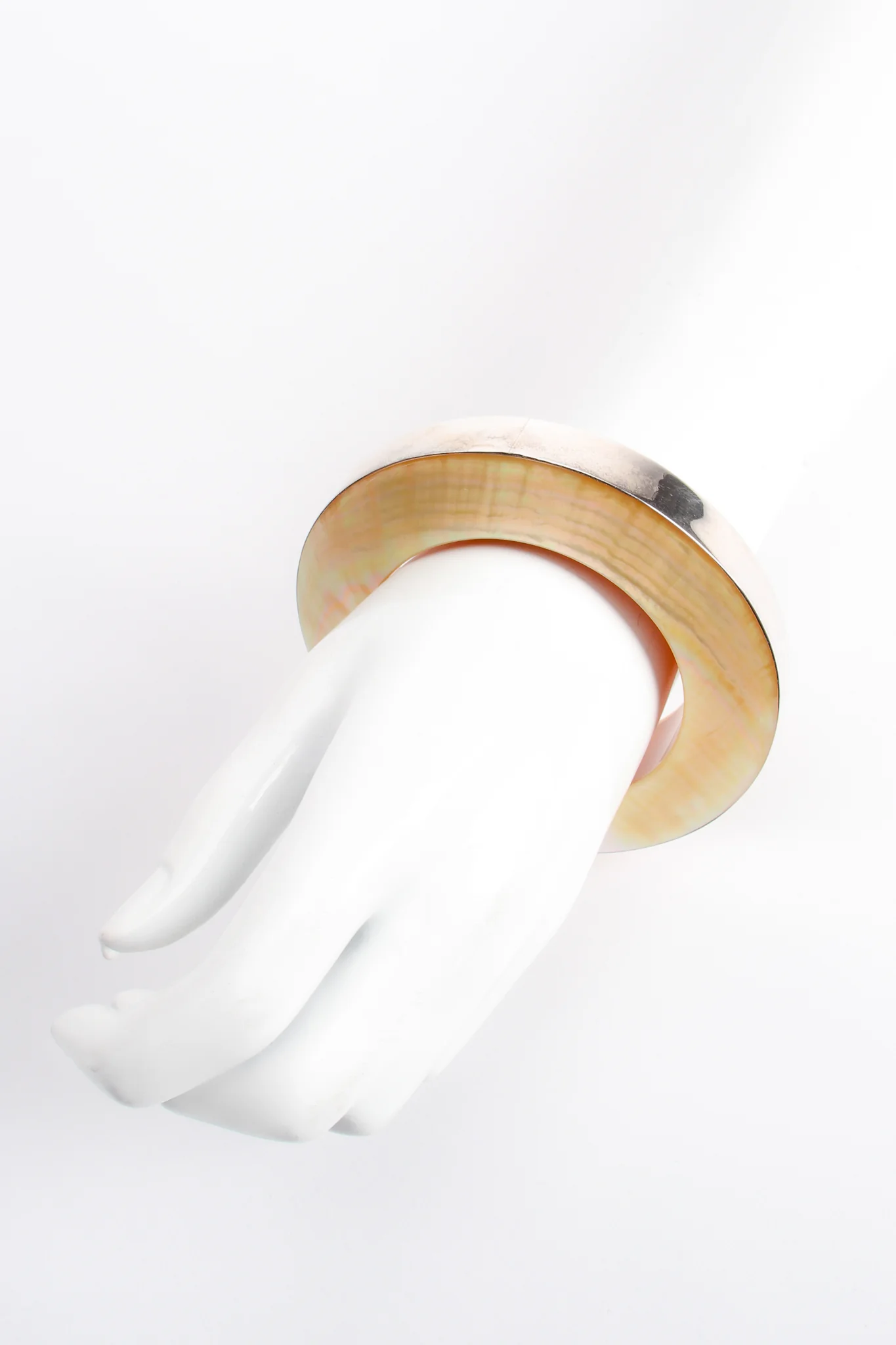 Sterling Mother of Pearl Bangle - Image 3