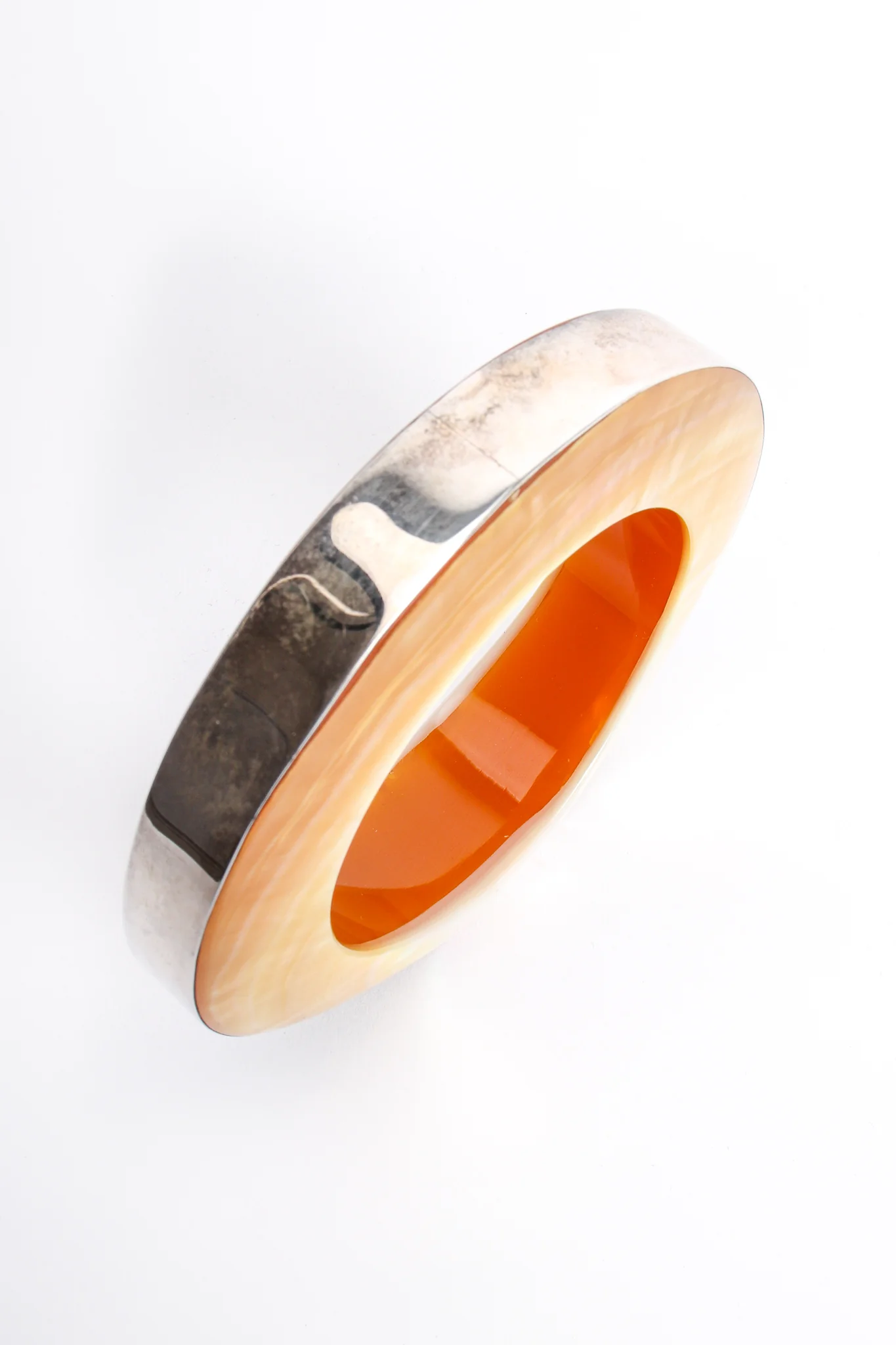 Sterling Mother of Pearl Bangle - Image 6