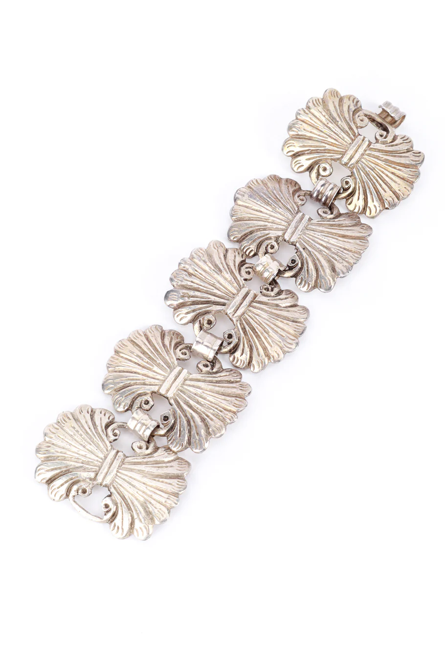 Sterling Silver Art Nouveau Fan Bracelet
