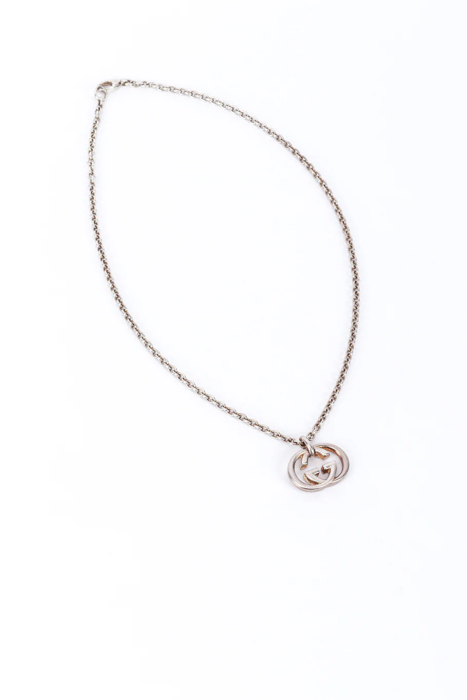 Sterling Silver GG Pendant Necklace - Image 2