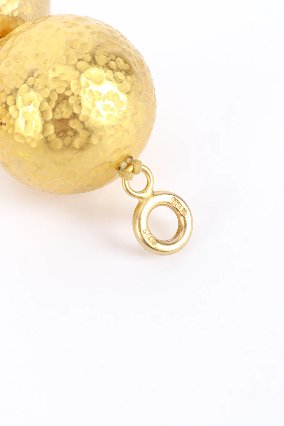 Sterling Silver Hammered Bauble Necklace - Image 6