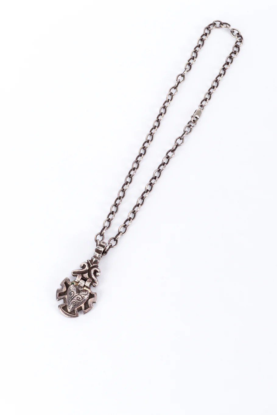 Sterling Silver Heart Locket Pendant Necklace