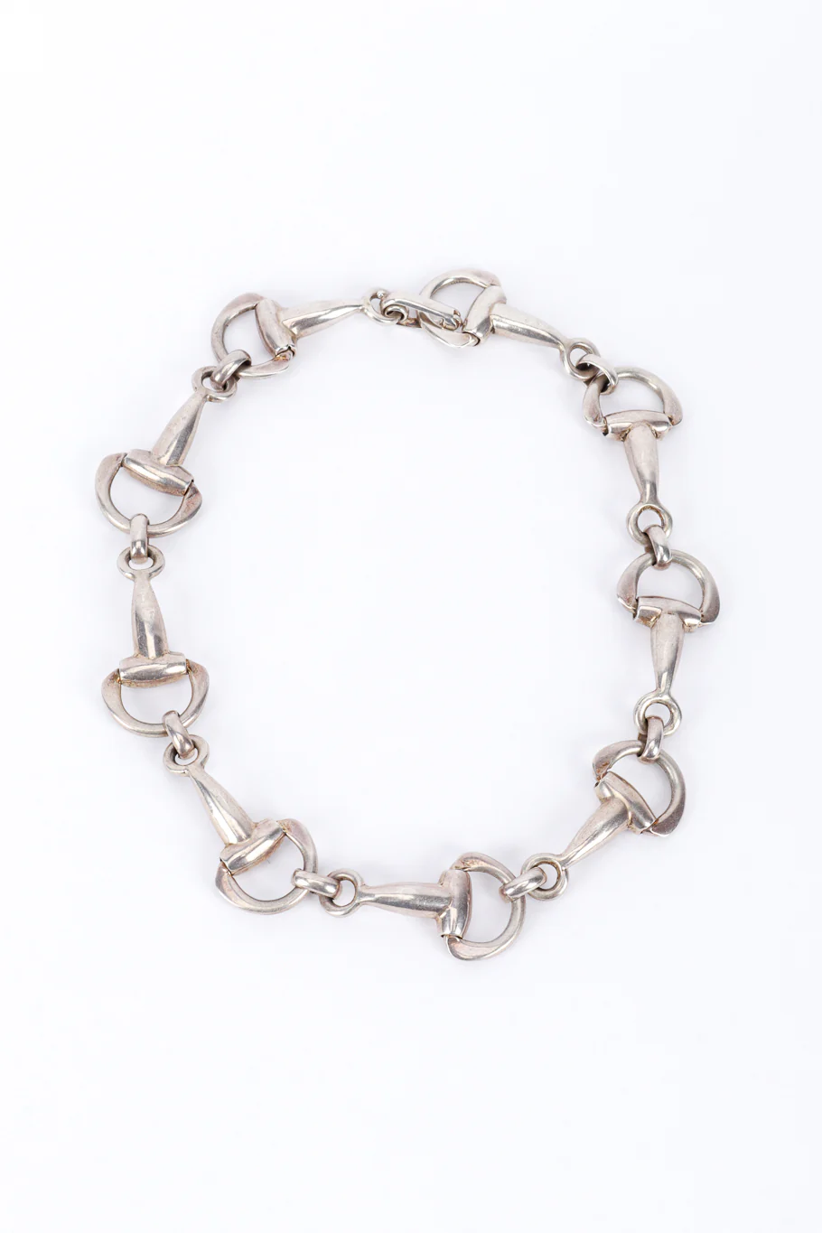 Sterling Silver Horsebit Collar Necklace