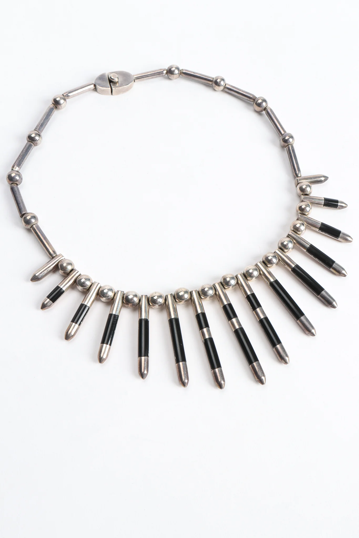 Sterling Silver Spike Necklace