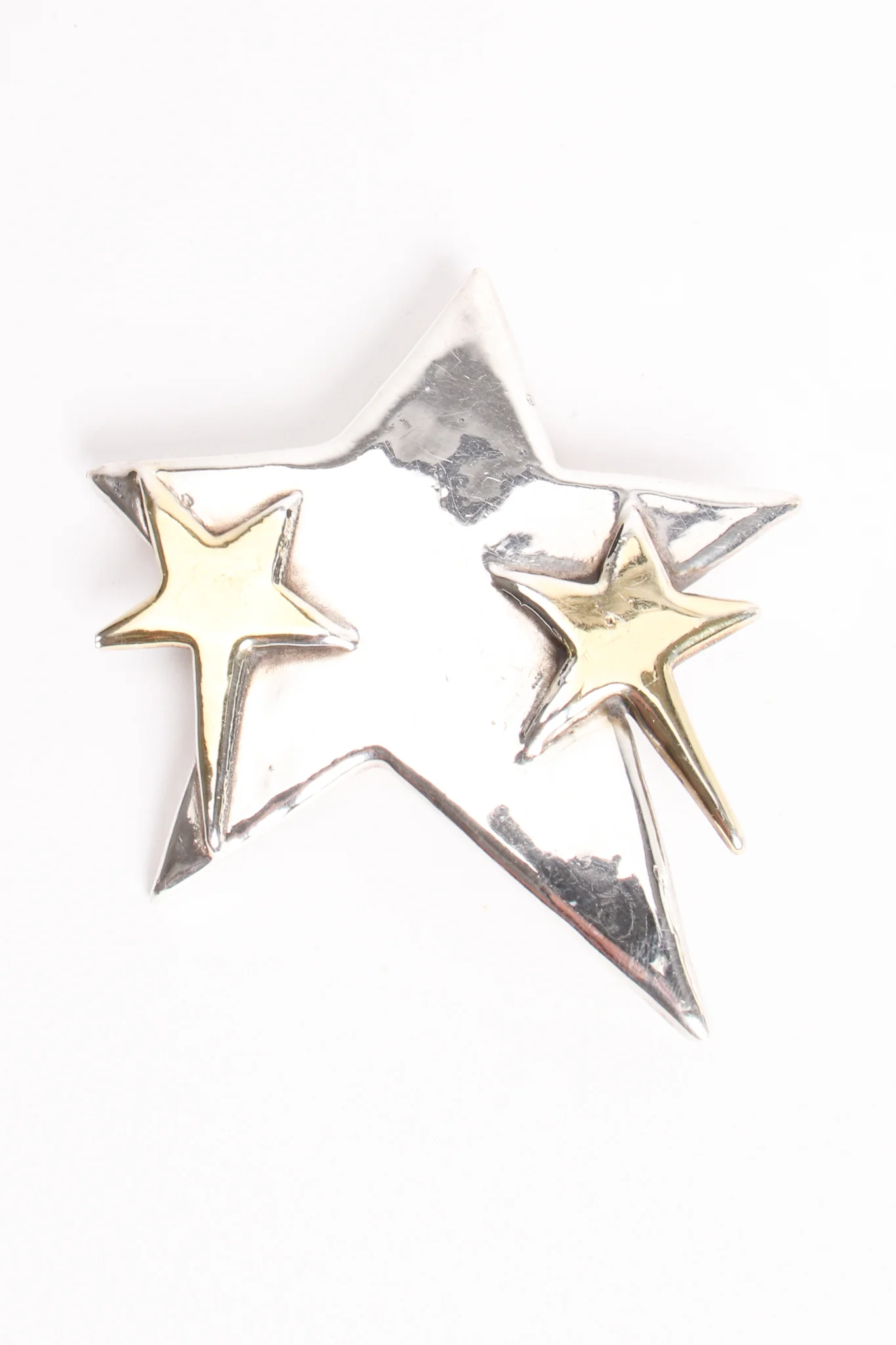 Sterling Star Earrings & Brooch Set - Image 3