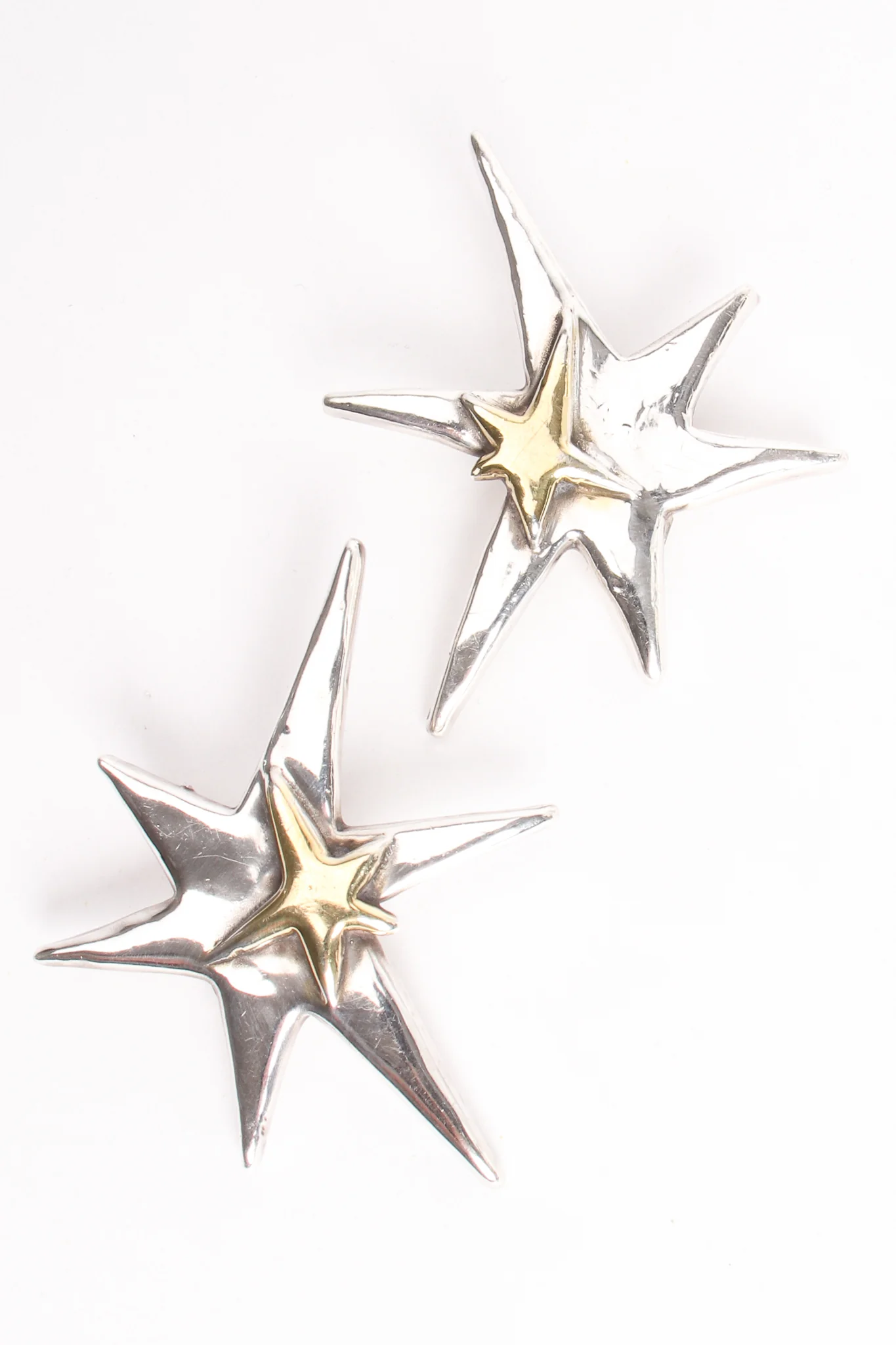 Sterling Star Earrings & Brooch Set - Image 4