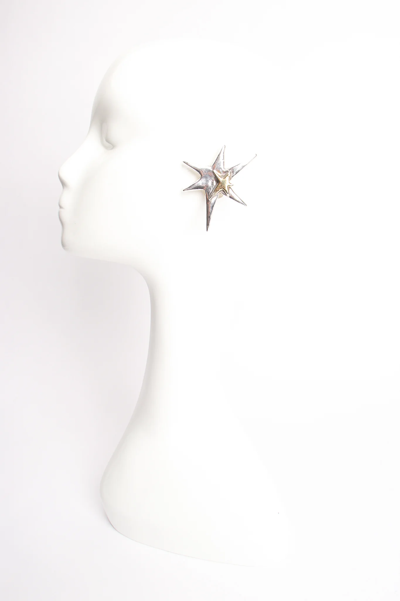 Sterling Star Earrings & Brooch Set - Image 5