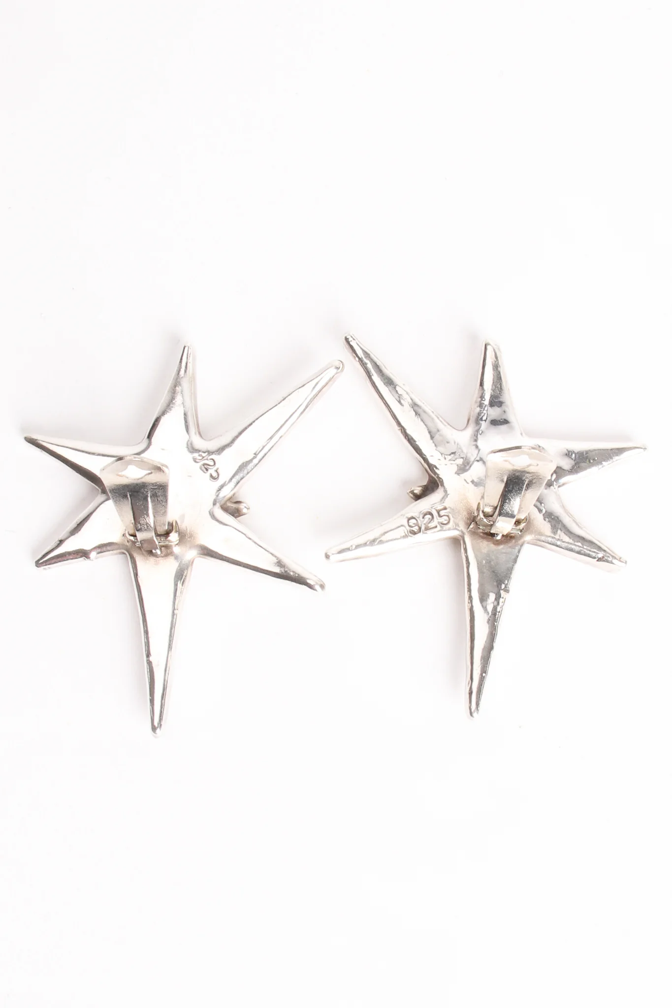 Sterling Star Earrings & Brooch Set - Image 8