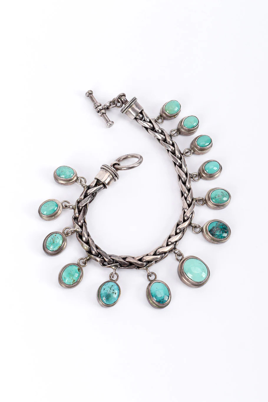 Sterling Turquoise Dangle Bracelet - Image 3