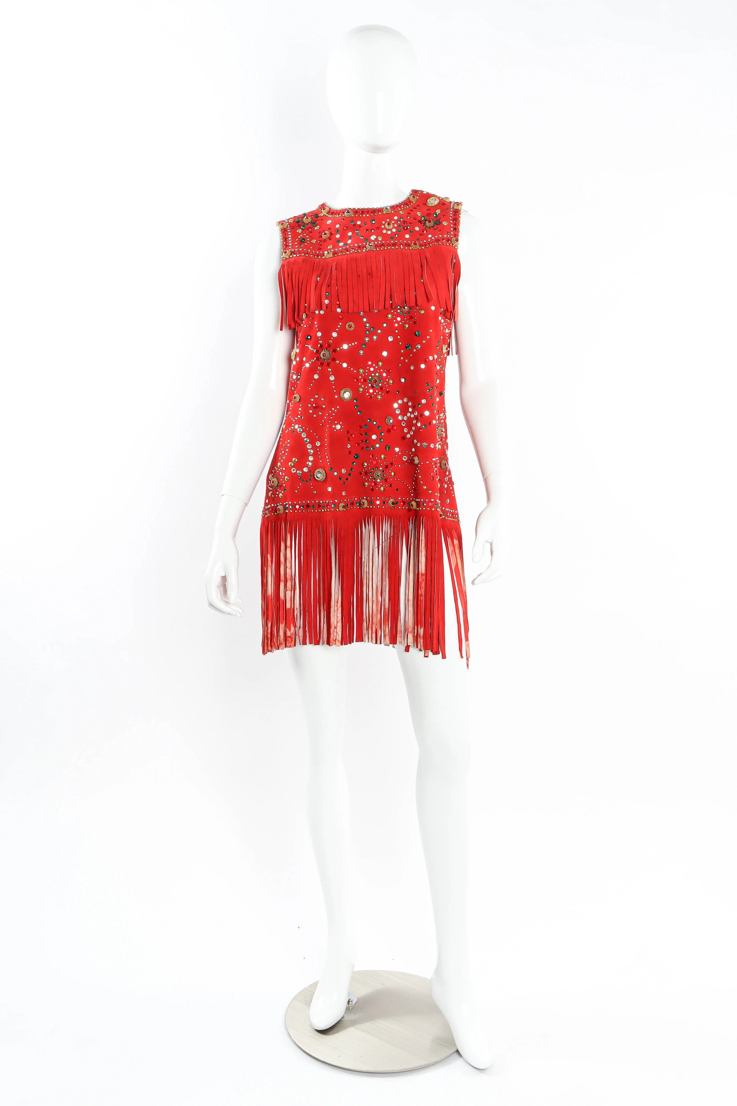 Suede Stoned Fringe Tunic - Image 2