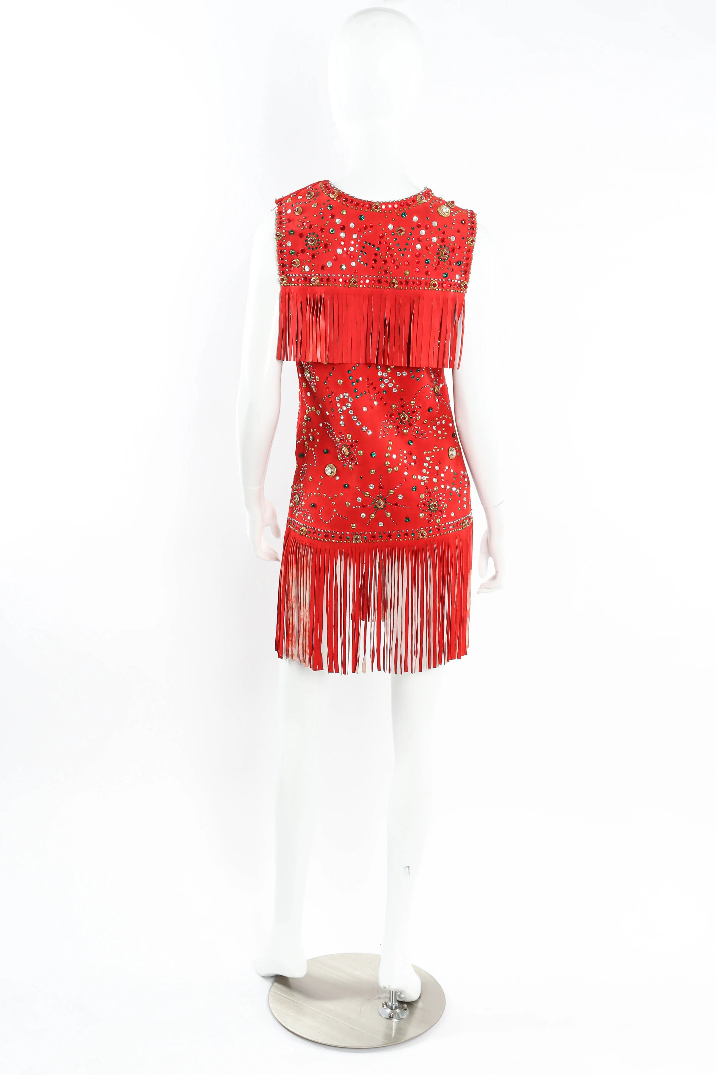 Suede Stoned Fringe Tunic - Image 4